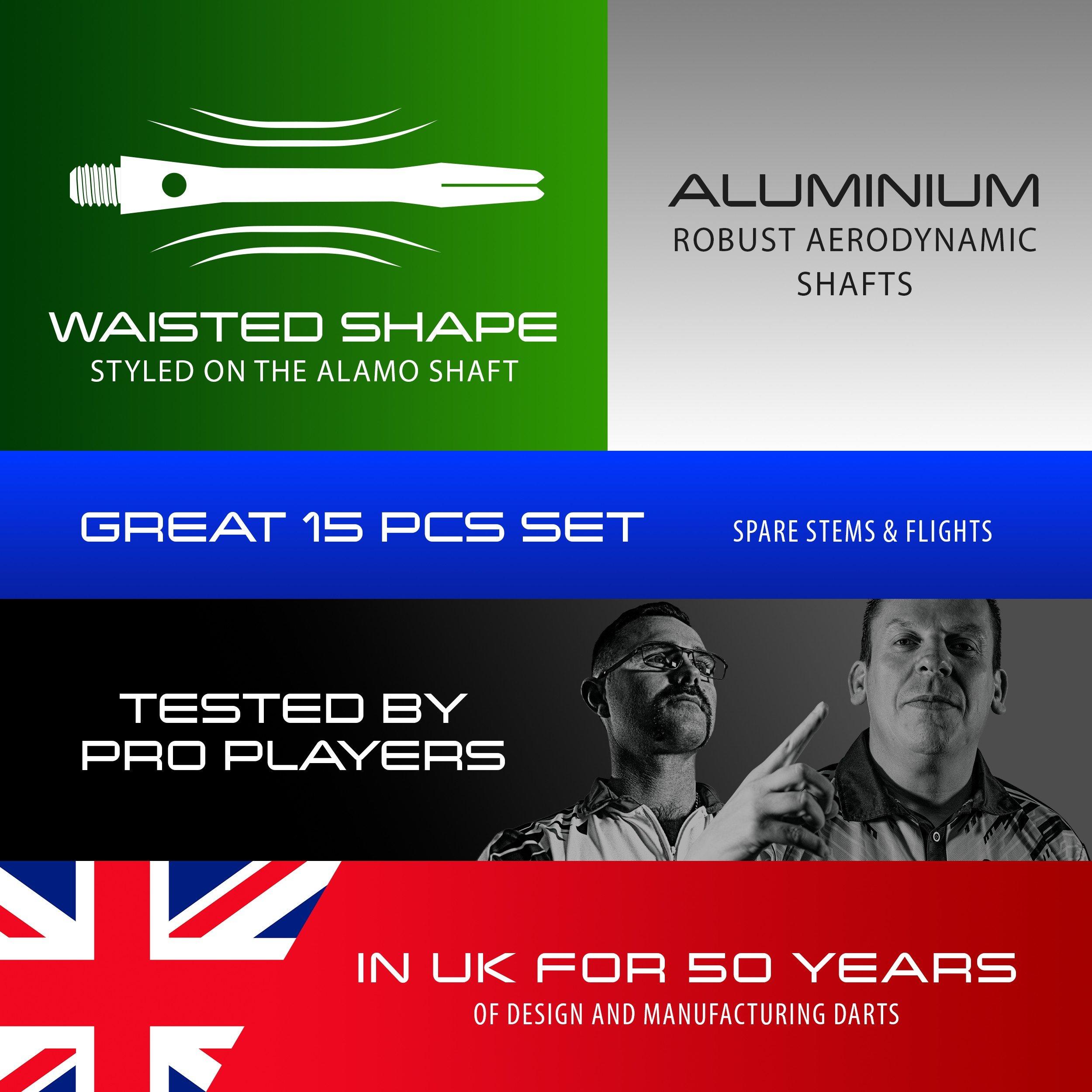 Multicolorido - Harrows Darts - Darts Aluminium Shafts Set - 5 Pack - 4