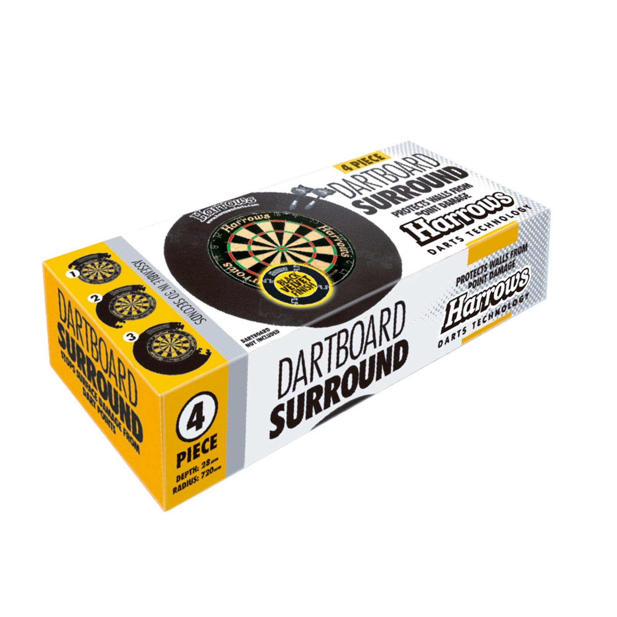 Multi - Harrows Darts - Black 4pc Dartboard Surround - 3