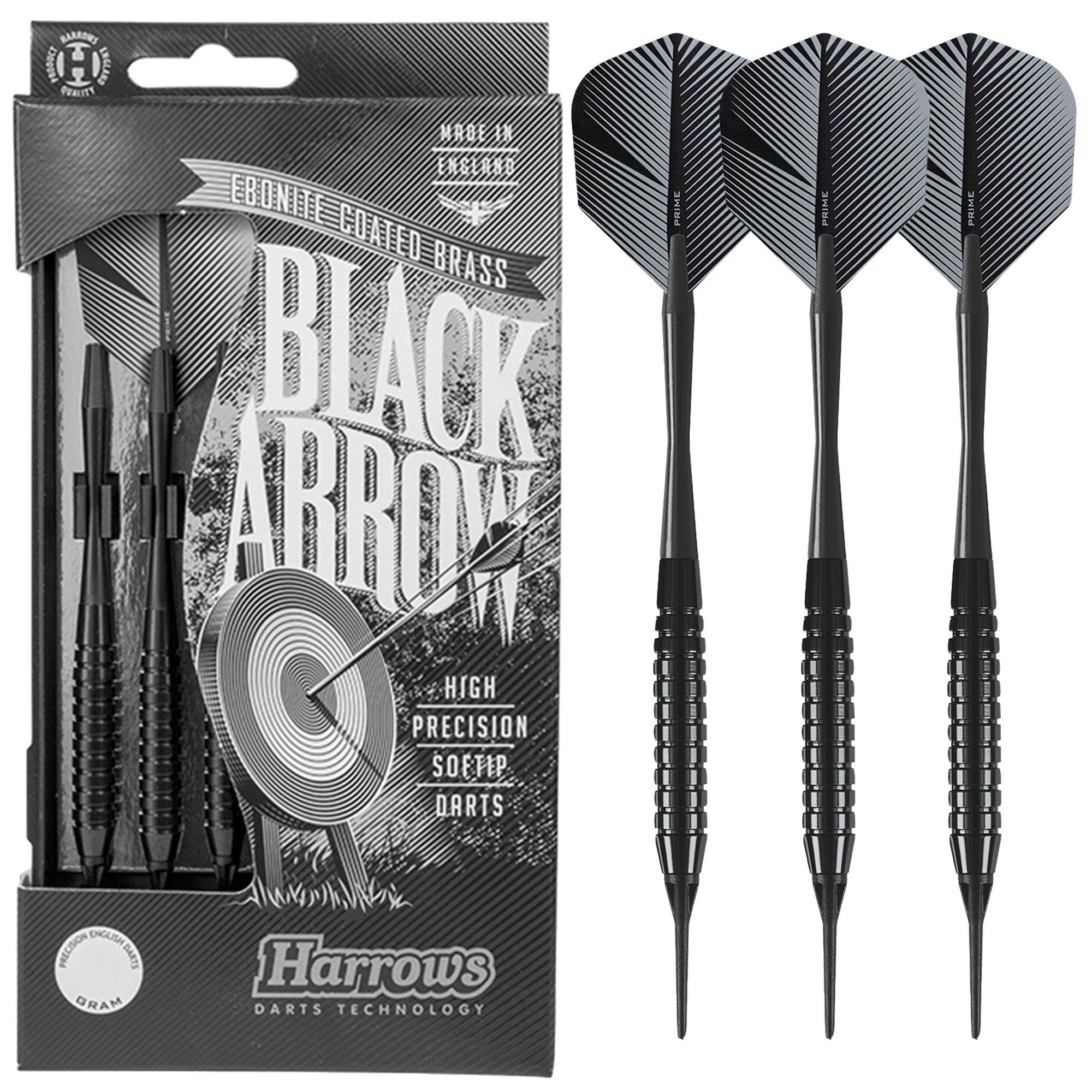 Harrows Darts  Arrow Softip Darts Black - 16g