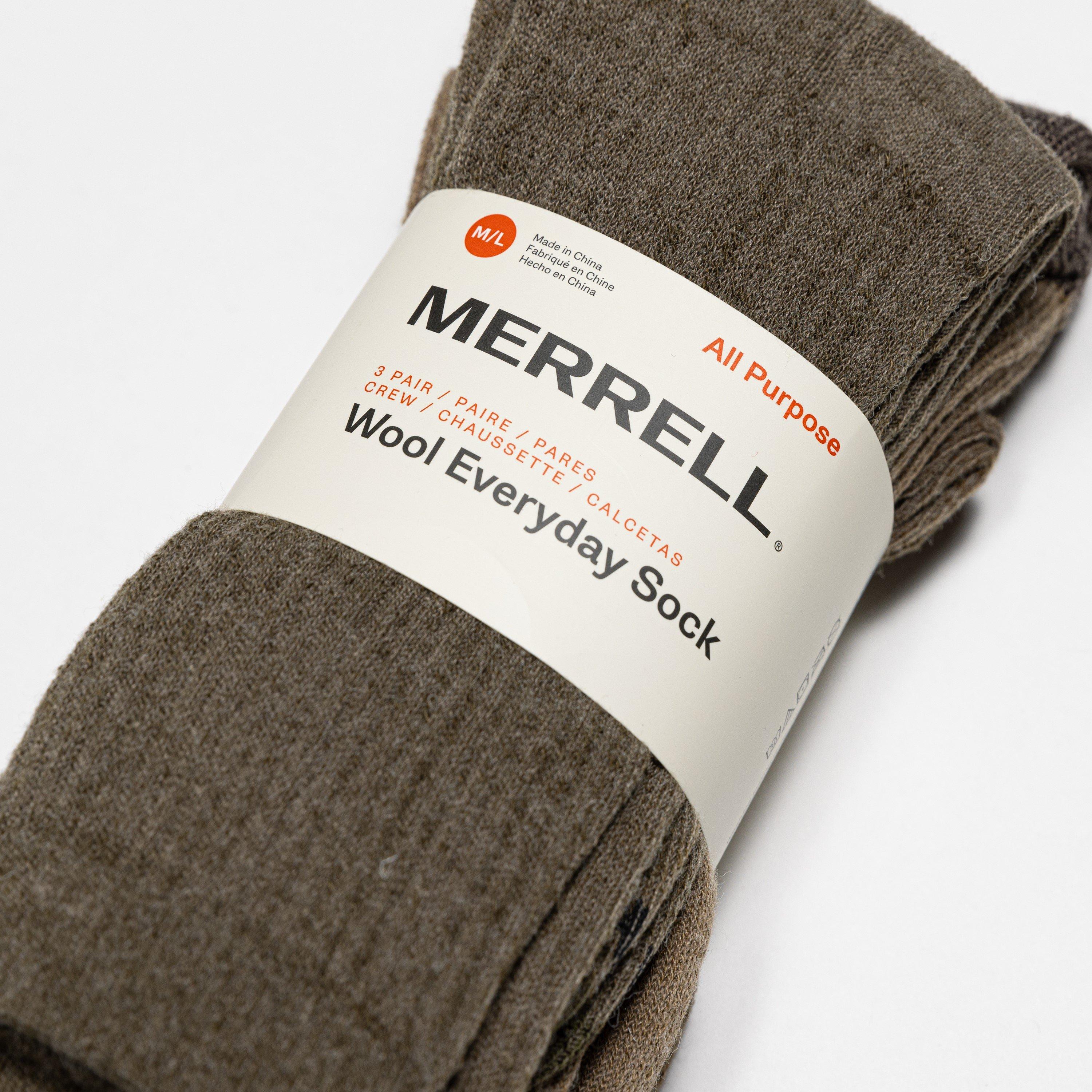 Multi/Brown - Merrell - Everyday Crew Walking Socks - 3