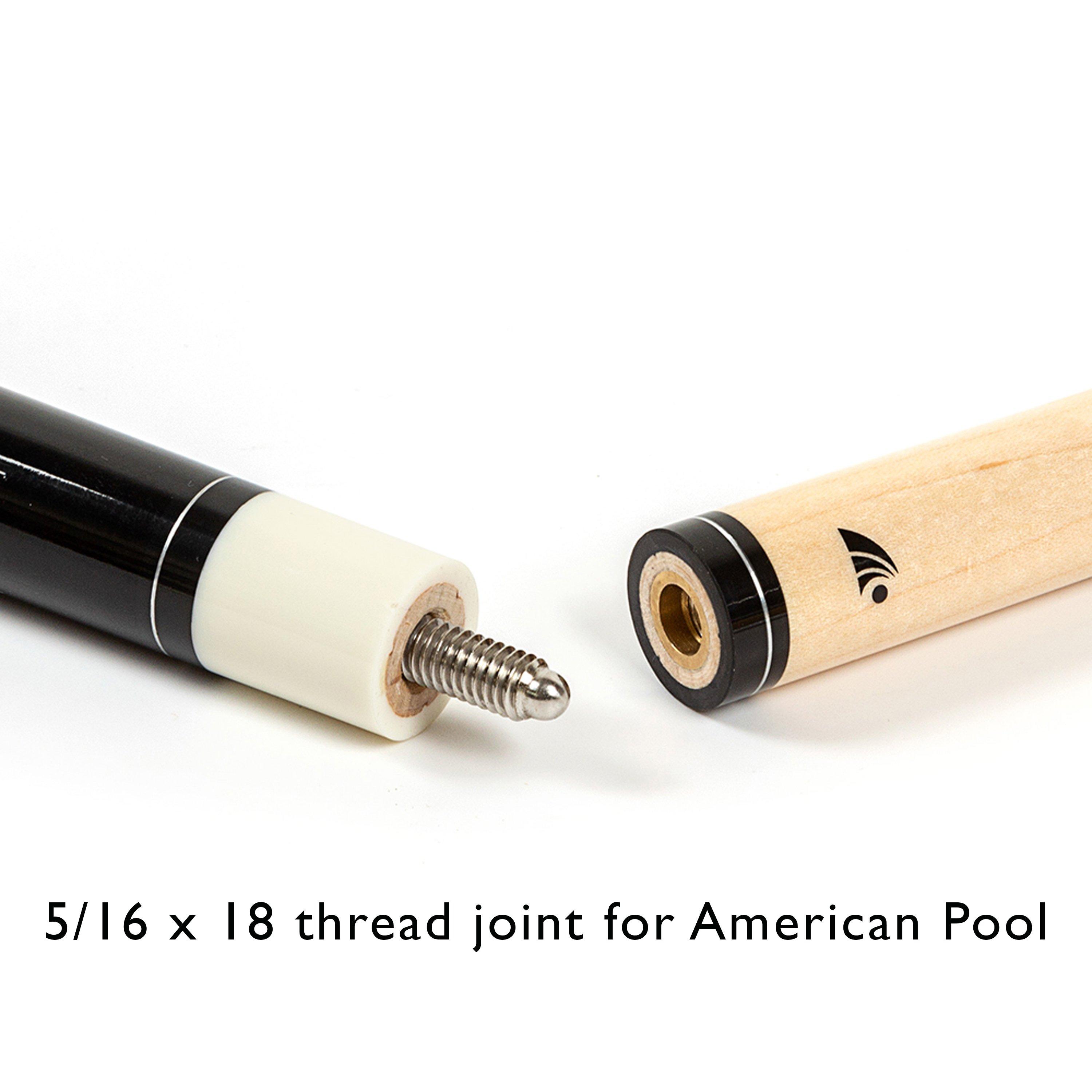 - - Riley - Premium Canadian Maple 58 Inch American Pool Cue - 3