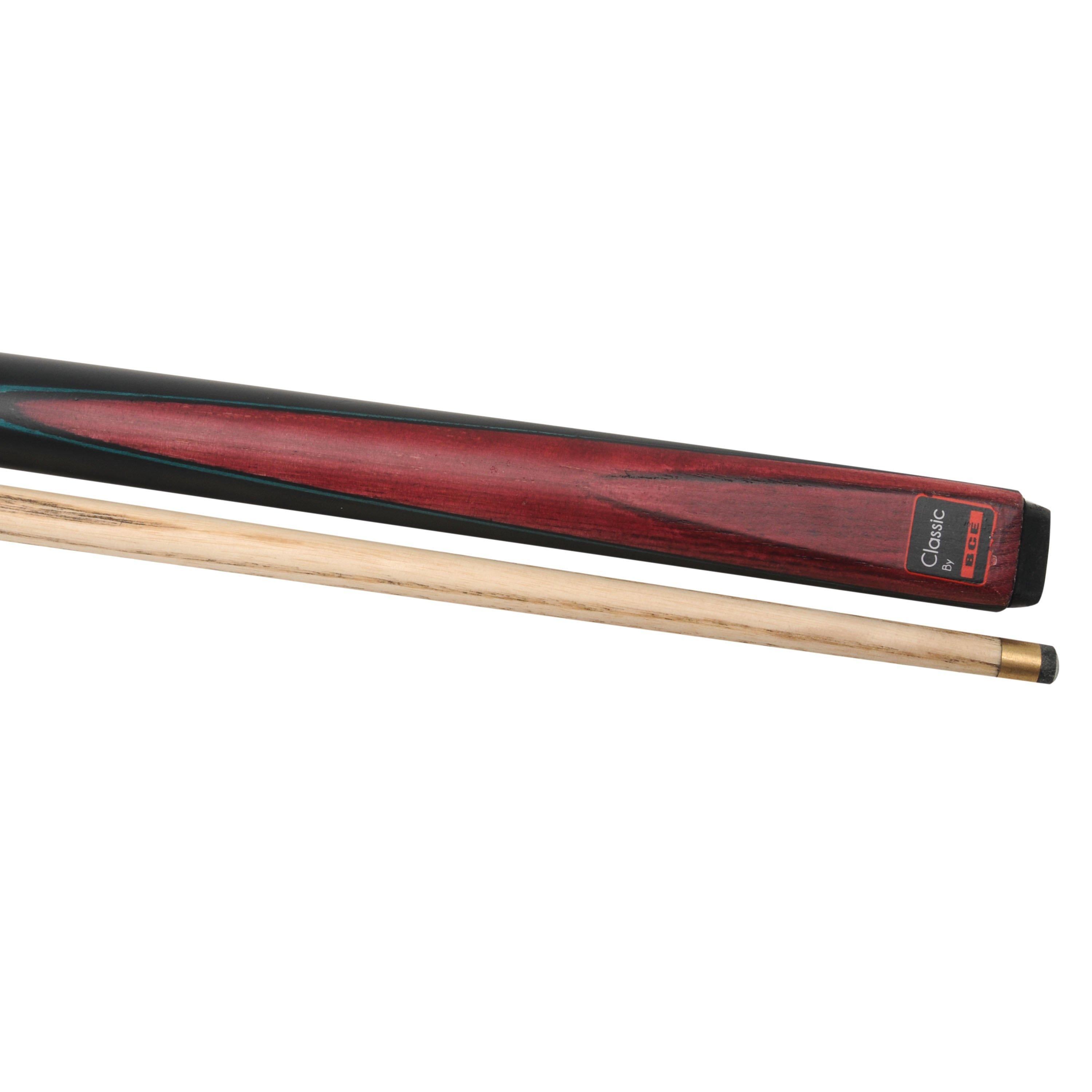 - - BCE - Classic 2 Piece Veneer Ash Snooker Cue Adults - 2