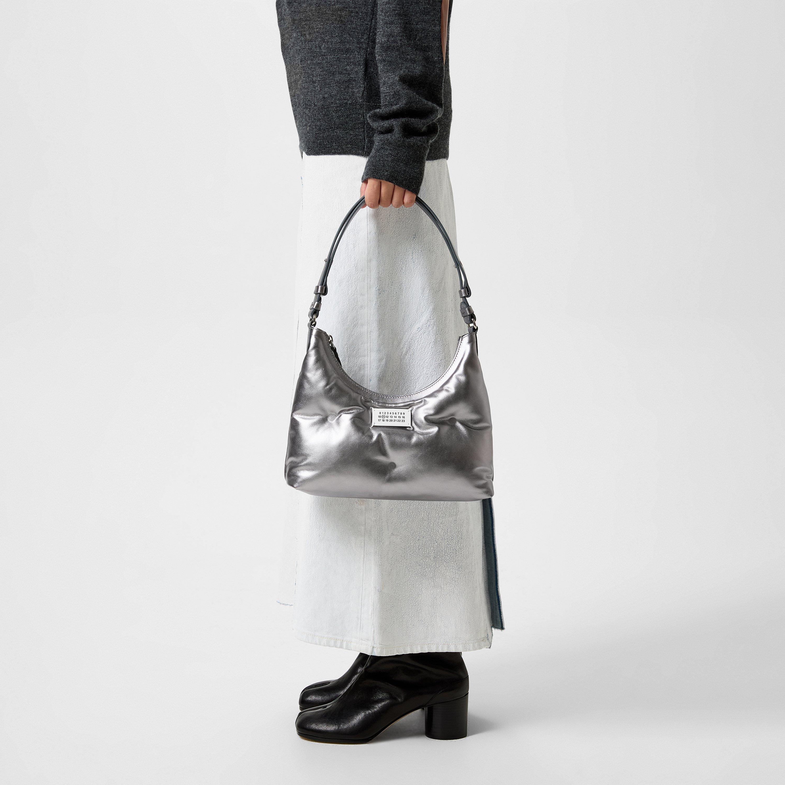 Metallic Grey - Maison Margiela - Glam Slam Small Padded Leather Shoulder Bag - 2