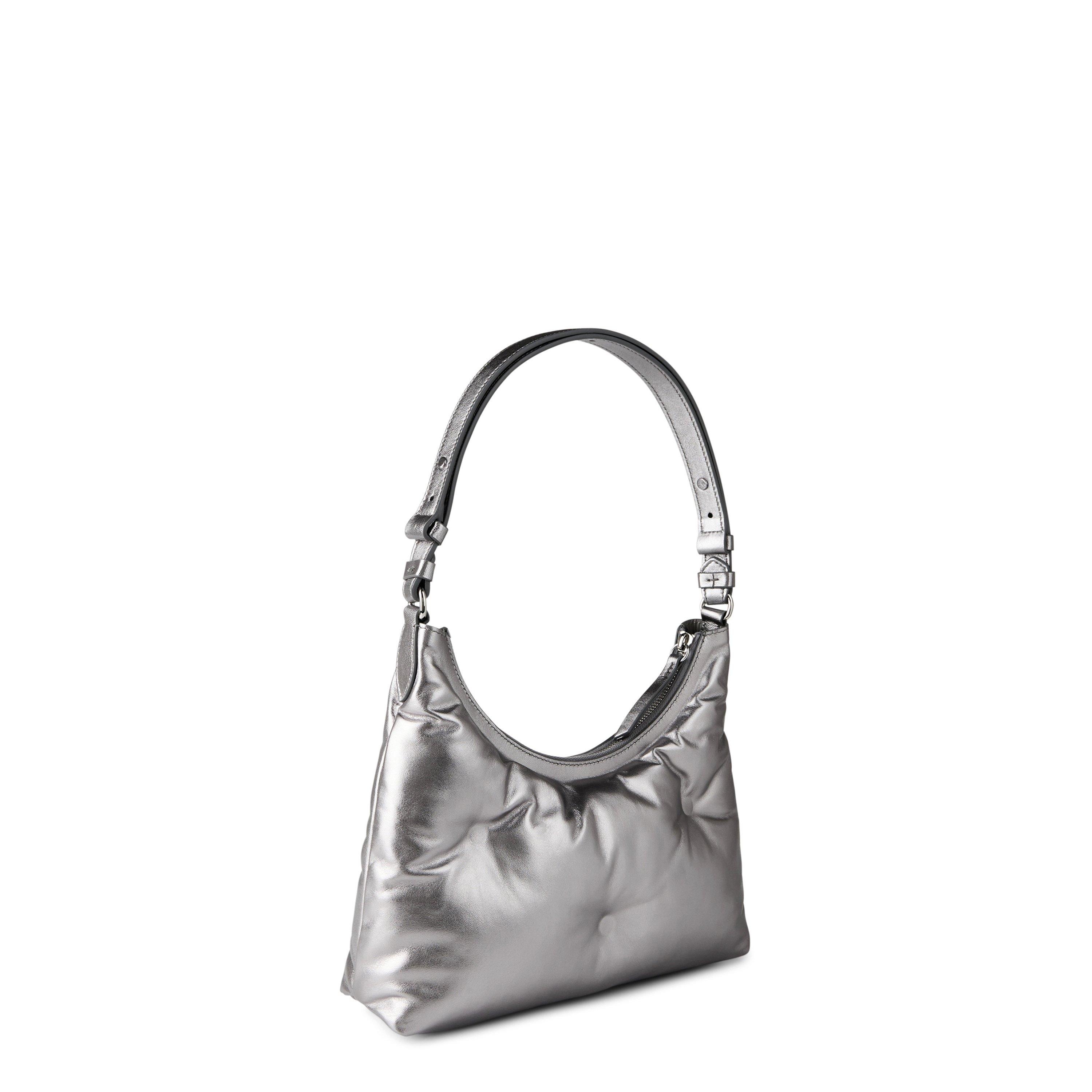 Metallic Grey - Maison Margiela - Glam Slam Small Padded Leather Shoulder Bag - 3