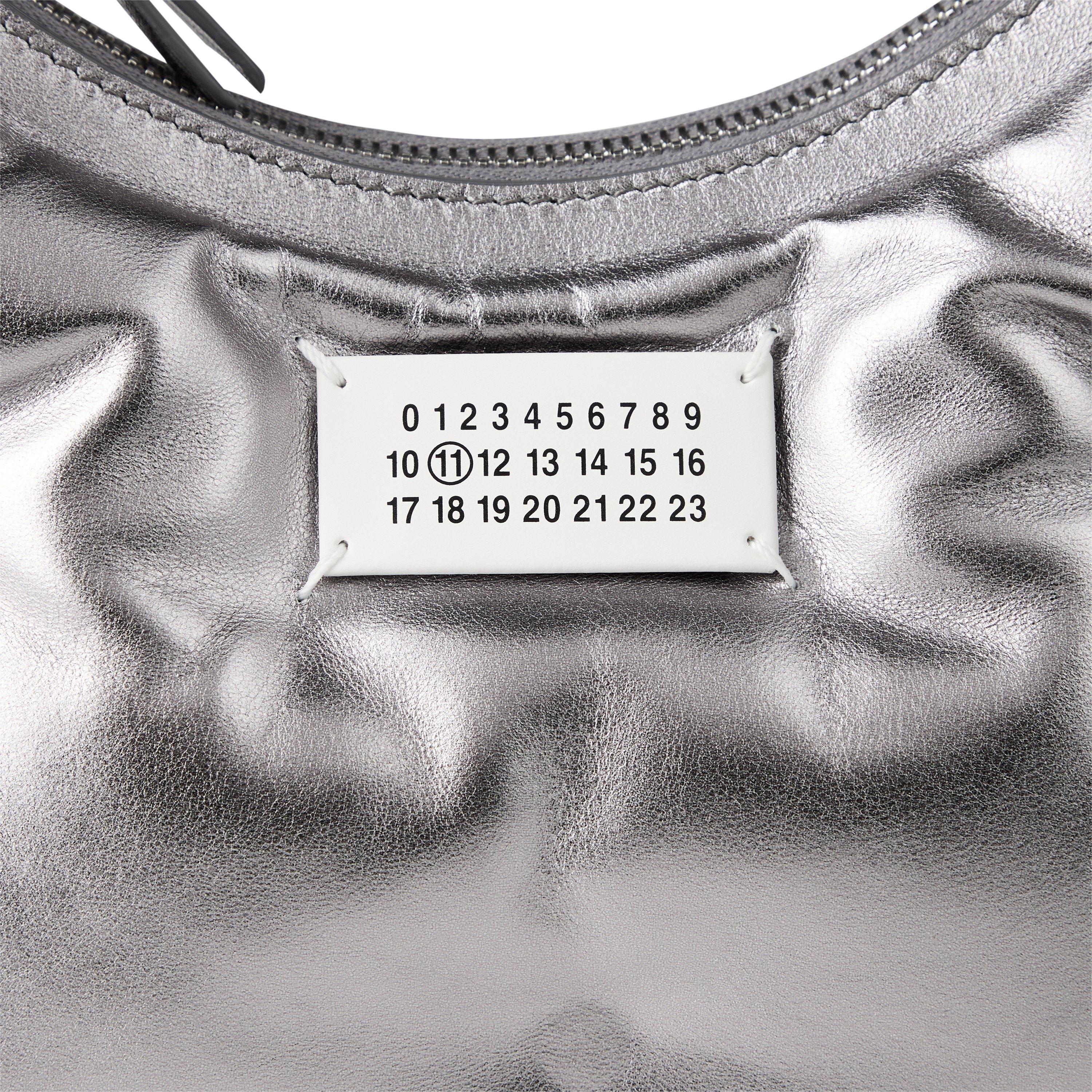 Metallic Grey - Maison Margiela - Glam Slam Small Padded Leather Shoulder Bag - 4