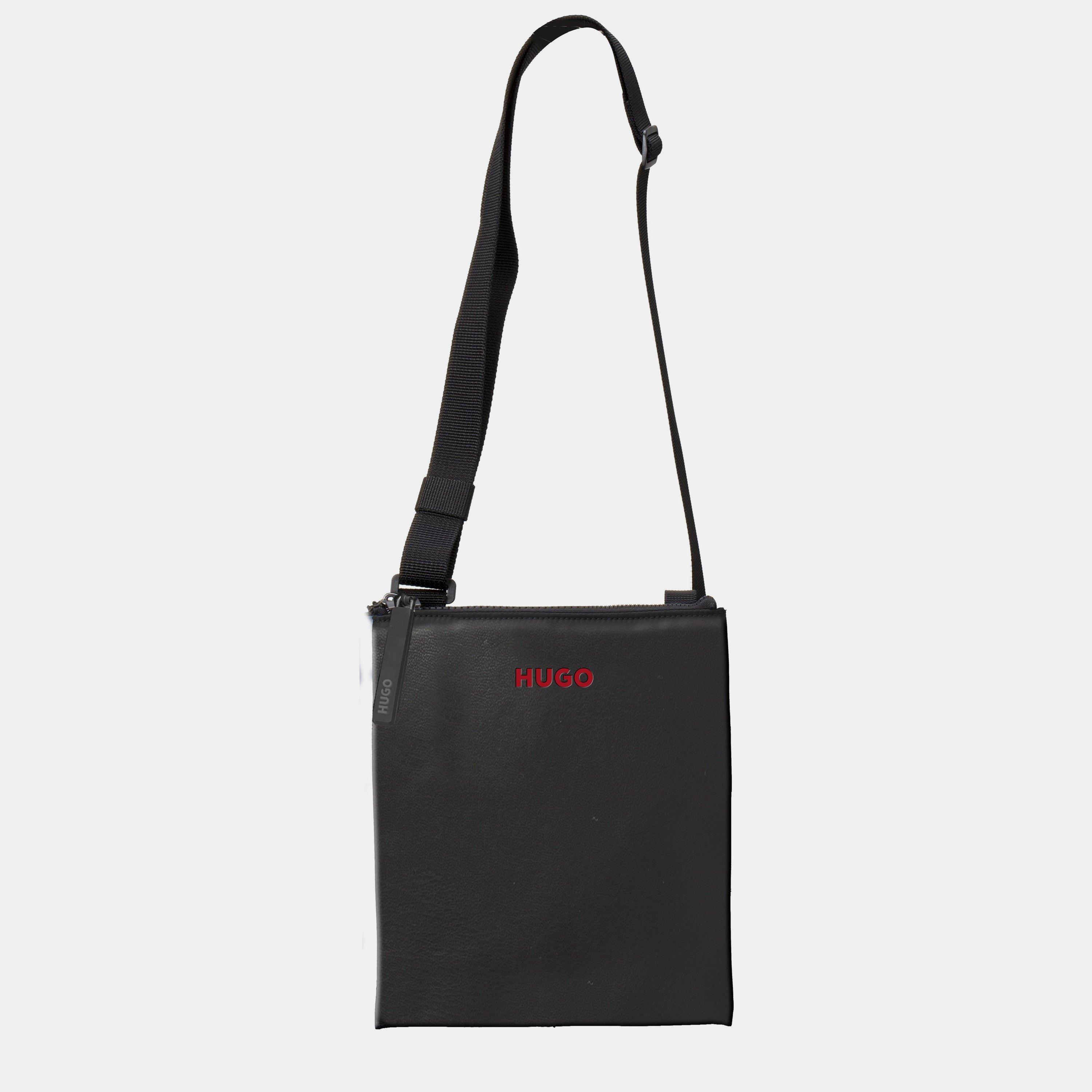 Black 001 - Hugo - Men's Harry Zipped Cross Body Bag