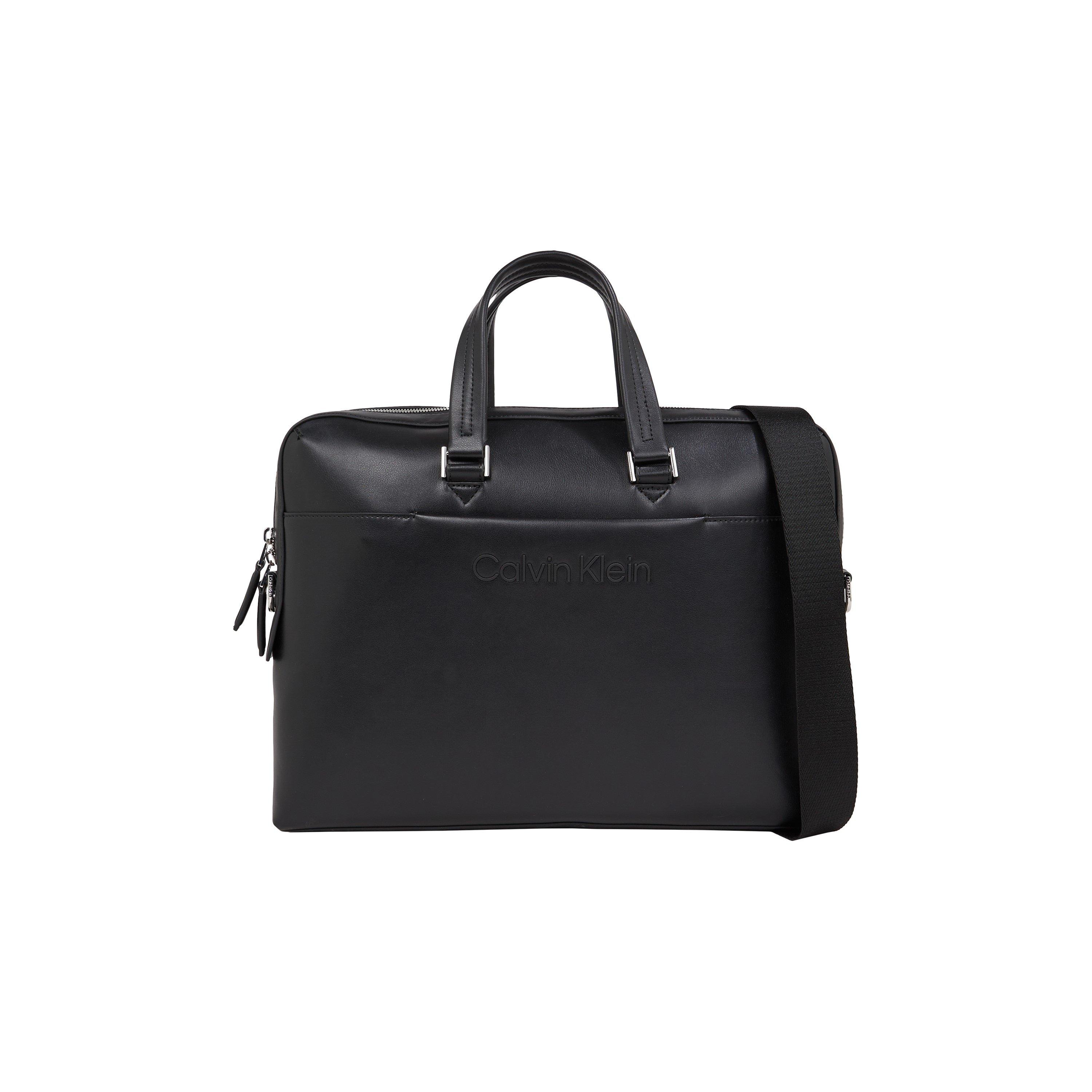 Black - Calvin Klein - Men's Document Laptop Bag - 1