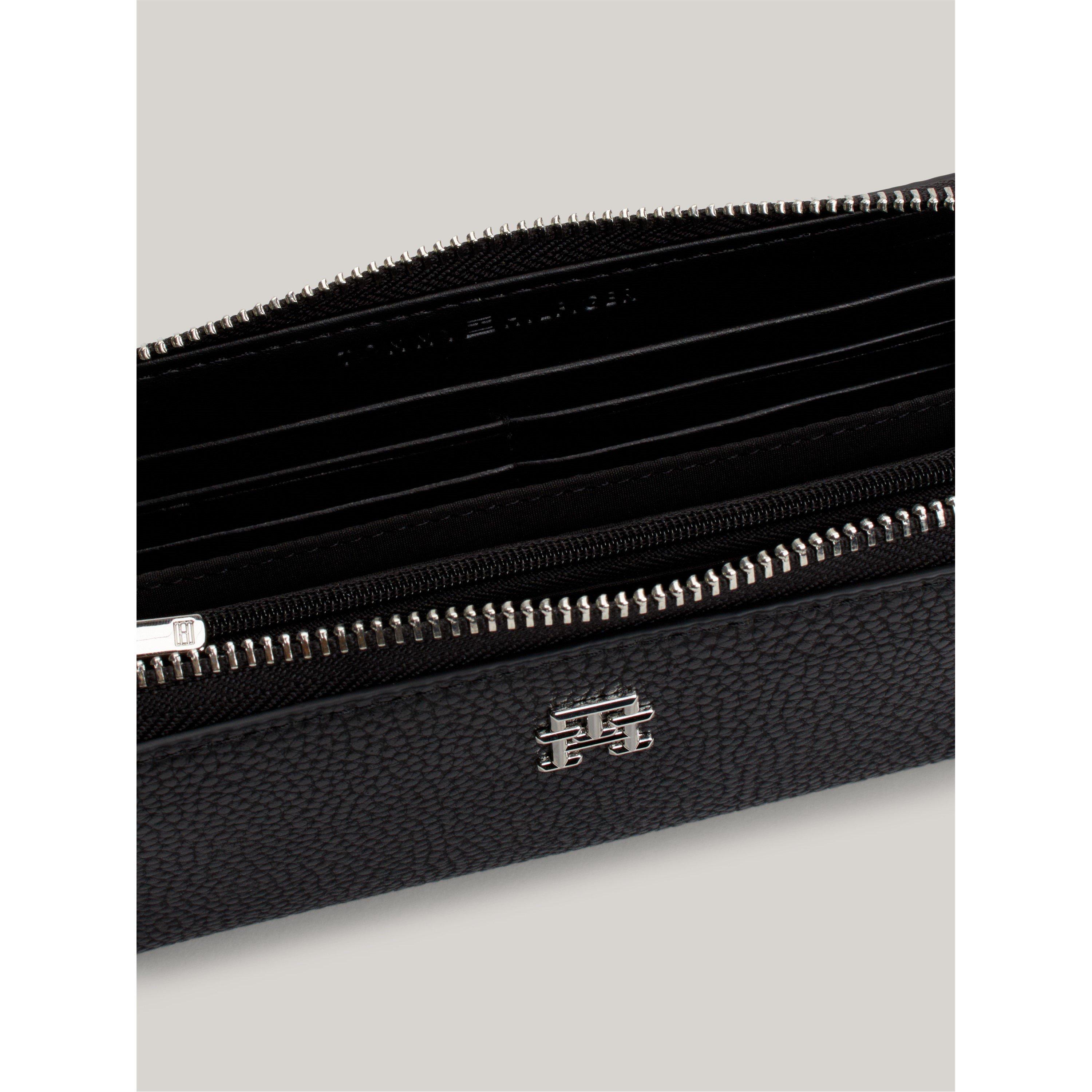 Zwart - Tommy Hilfiger - Women's TH Emblem Large Zip Around Purse - 2