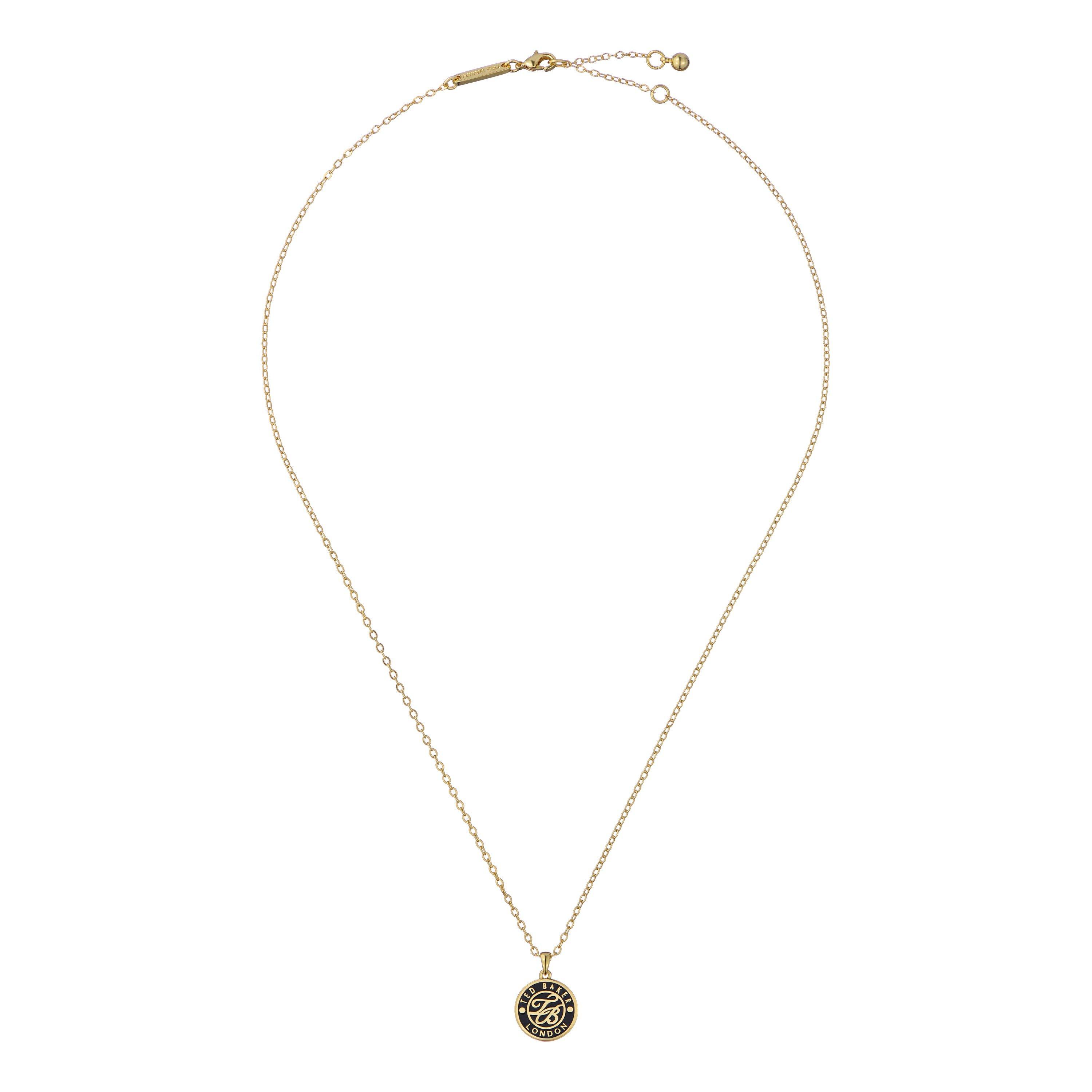 Ted Baker Monella Monogram Button Pendant Necklace