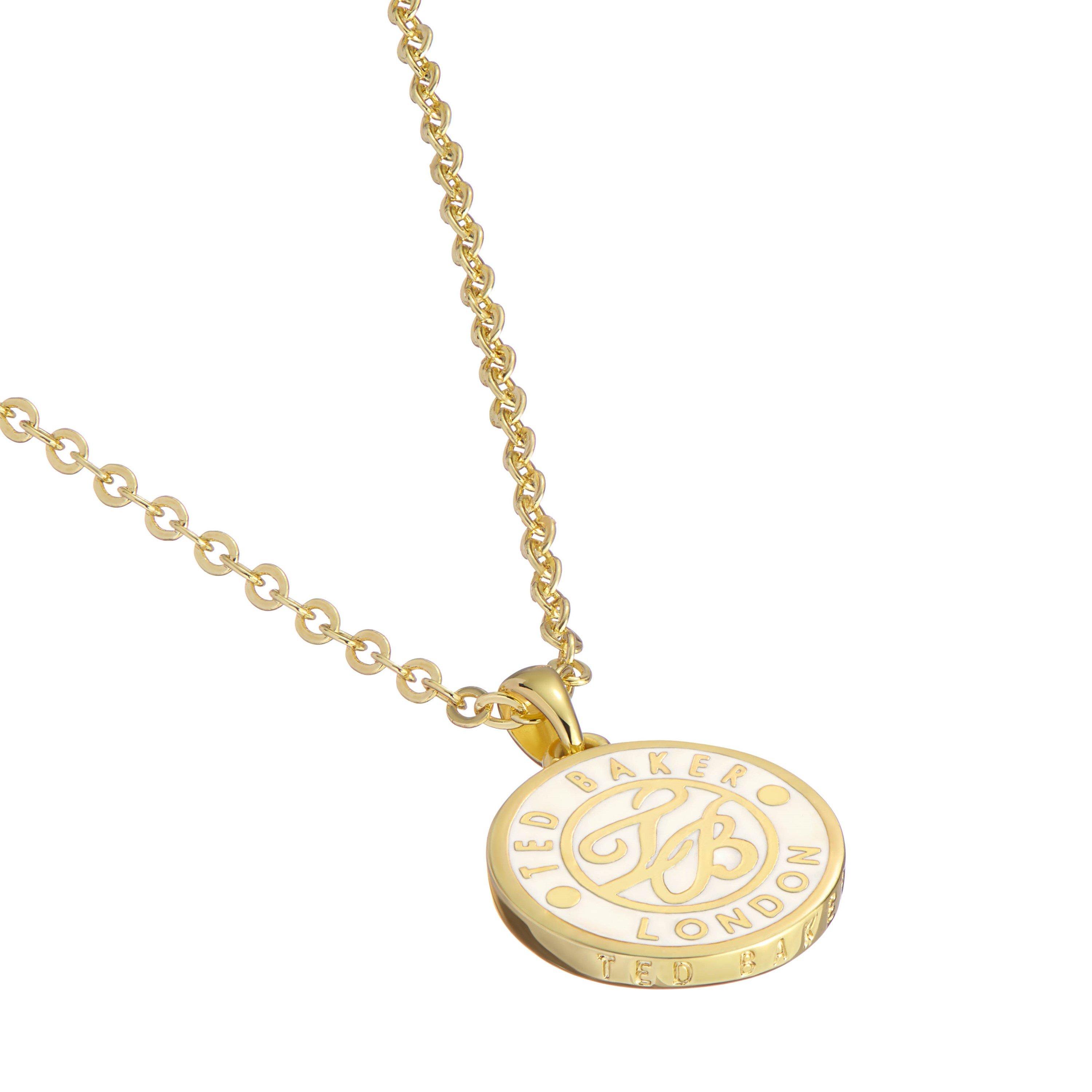 Ted Baker Jewellery Monella Monogram Button Pendant Necklace