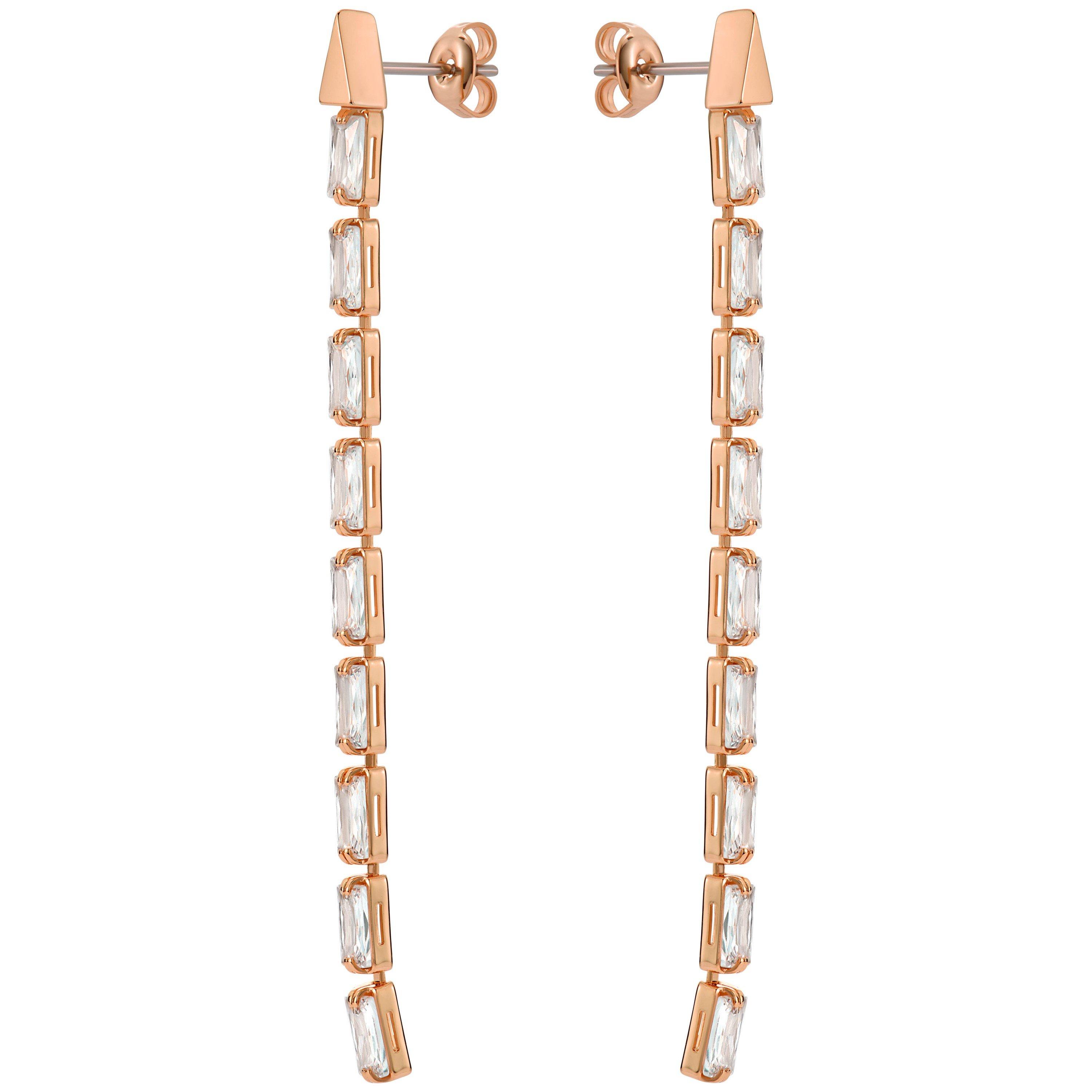 RoseGld/Crystl - Ted Baker - Isalie Crystal Baguette Drop Earrings - 2