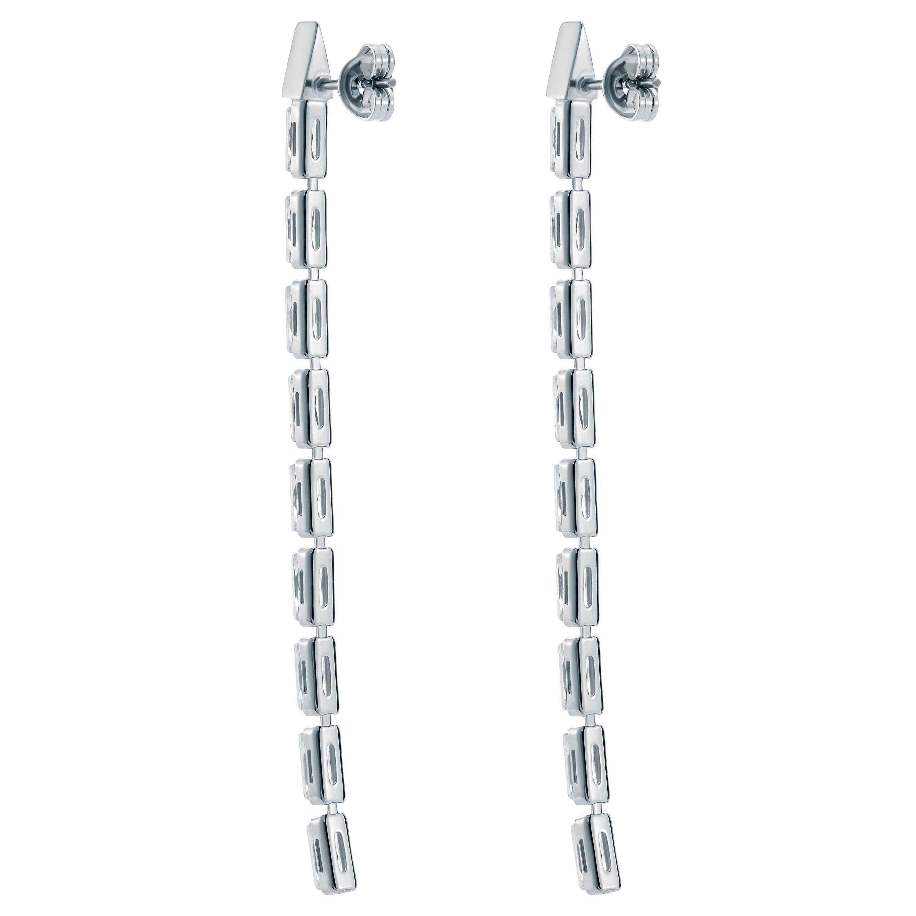 Zilver/Kristal - Ted Baker - Isalie Crystal Baguette Drop Earrings - 3