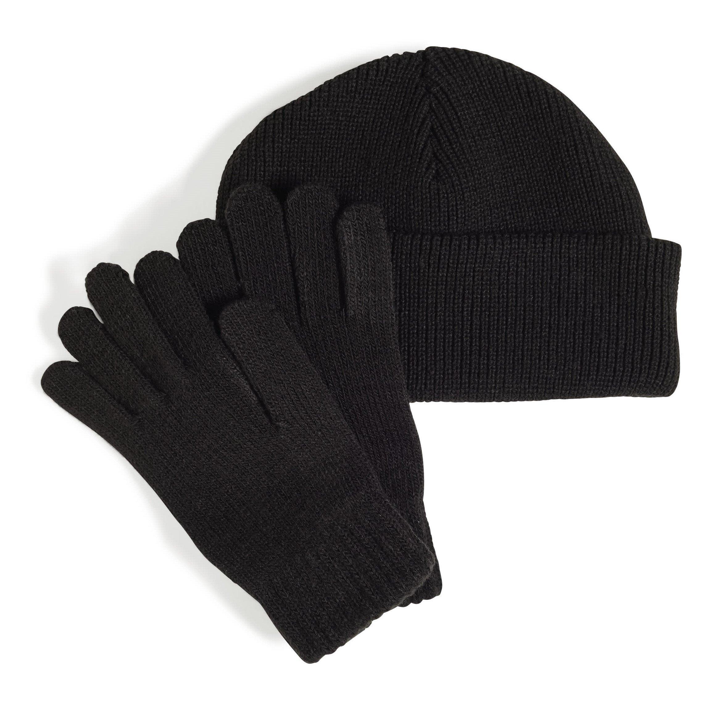 Black/White - adidas - Gloves and Beanie Hat Set Juniors - 2