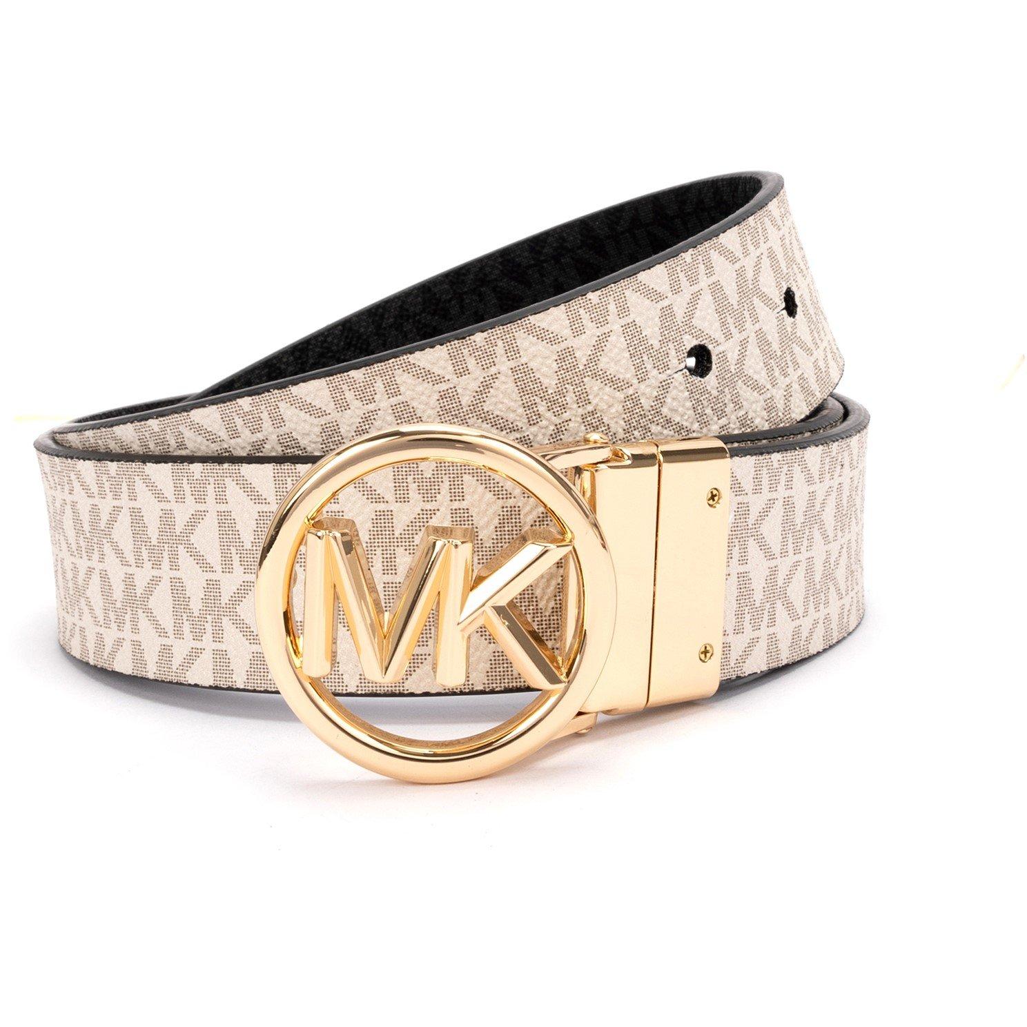 BlkVan - MICHAEL Michael Kors - Women's Reversible Leather Belt - 4