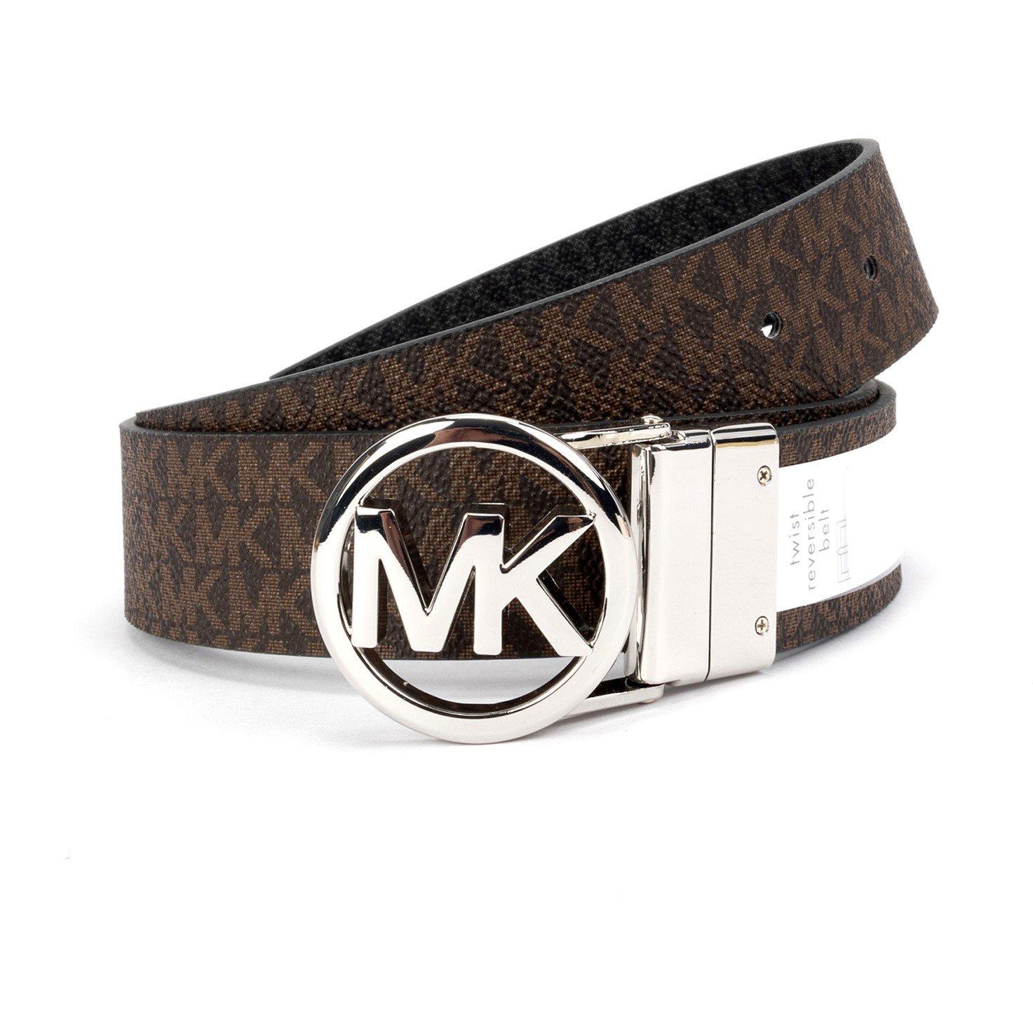 BlkBrn - MICHAEL Michael Kors - Women's Reversible Leather Belt - 2