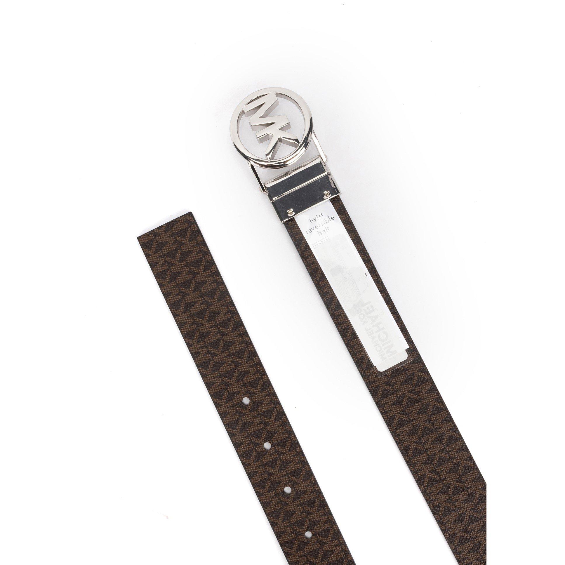 BlkBrn - MICHAEL Michael Kors - Women's Reversible Leather Belt - 3