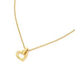 D.Louise Pleated Heart Pendant Necklace