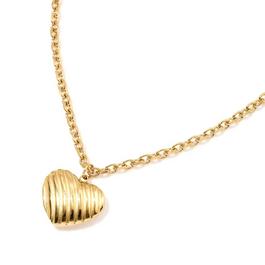 D.Louise Ridged Heart Pendant Necklace