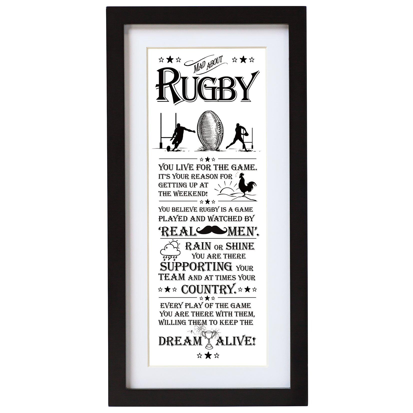 Black - Ultimate Gift For Man - 8945 - Rugby Wall Art
