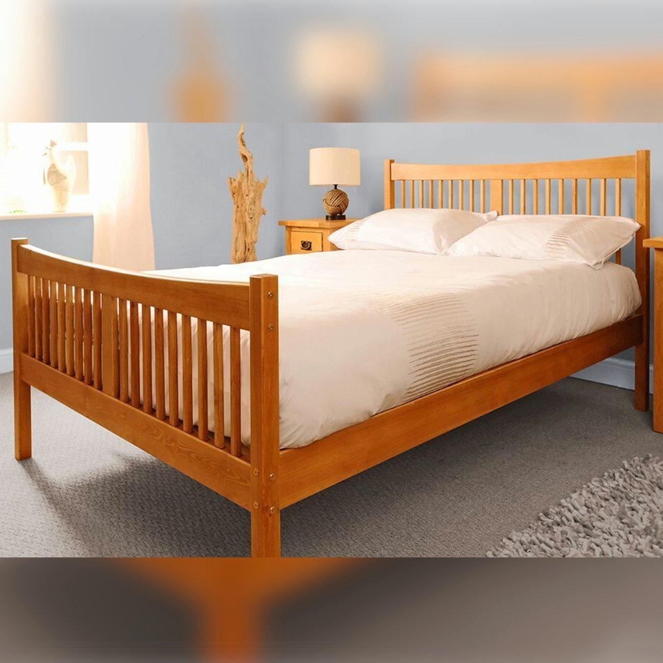 Shaker Style Wooden Bed and Mattres