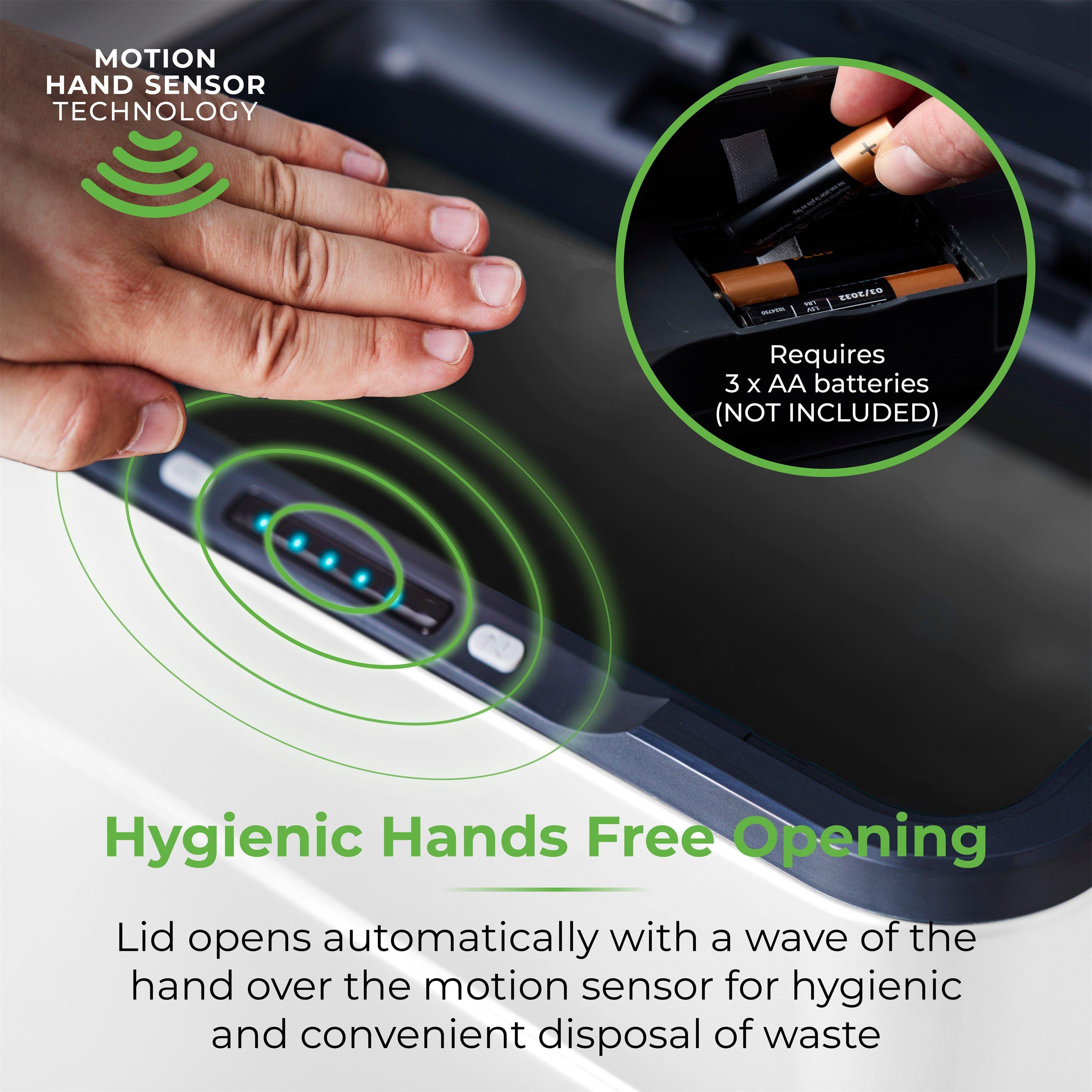 White - Tower - 65L Ozone Sensor Bin White - 5