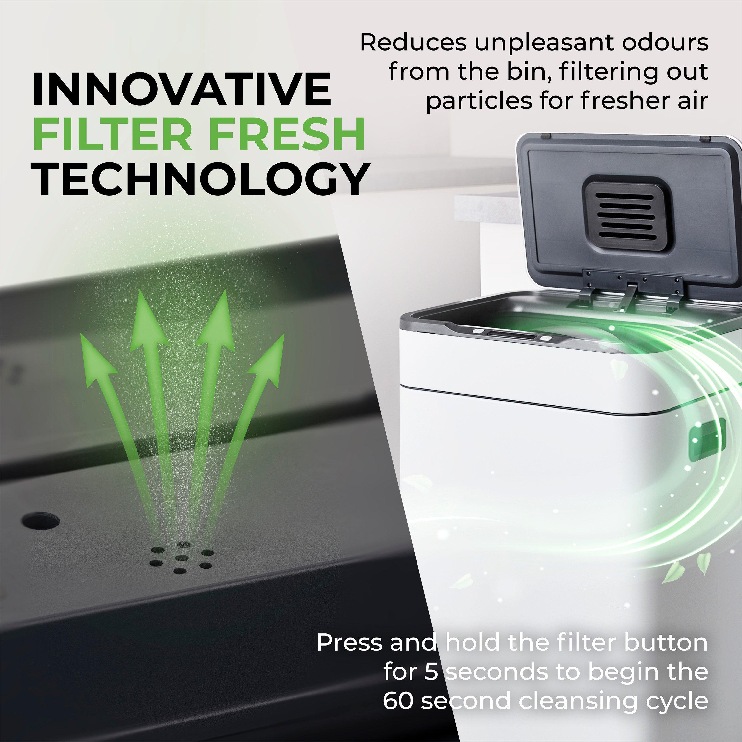 White - Tower - 65L Ozone Sensor Bin White - 6