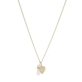 Fossil Georgia Power Of Crystals Rose Quartz Pendant Necklace JF03471710