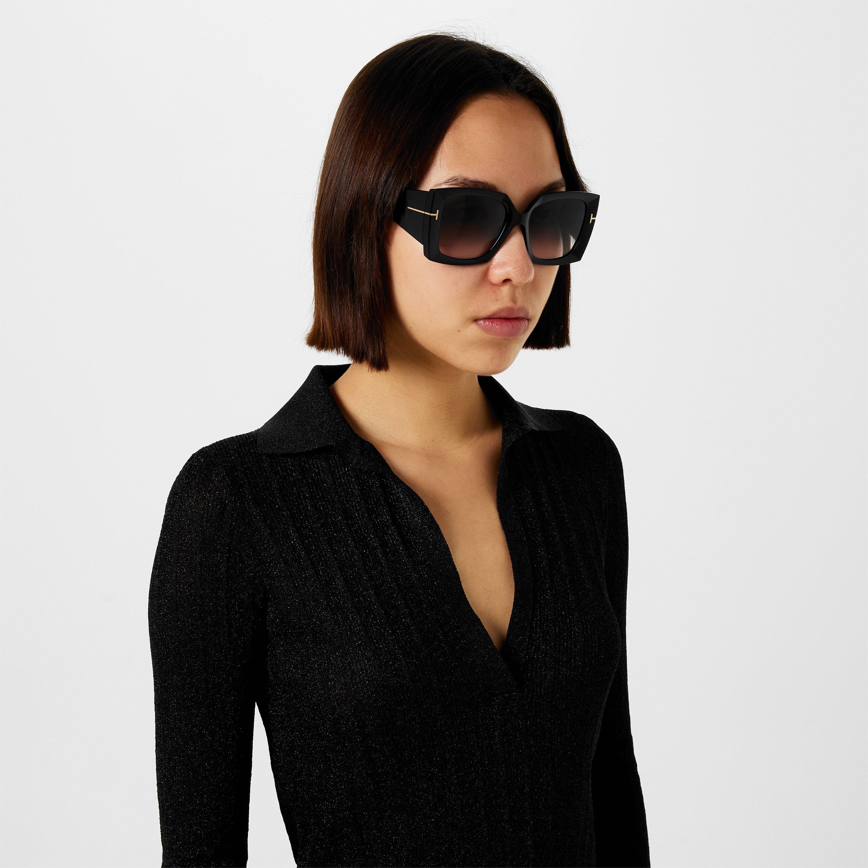 Black Smoke 01B - Tom Ford - Women's Jacquetta Sunglasses - 2