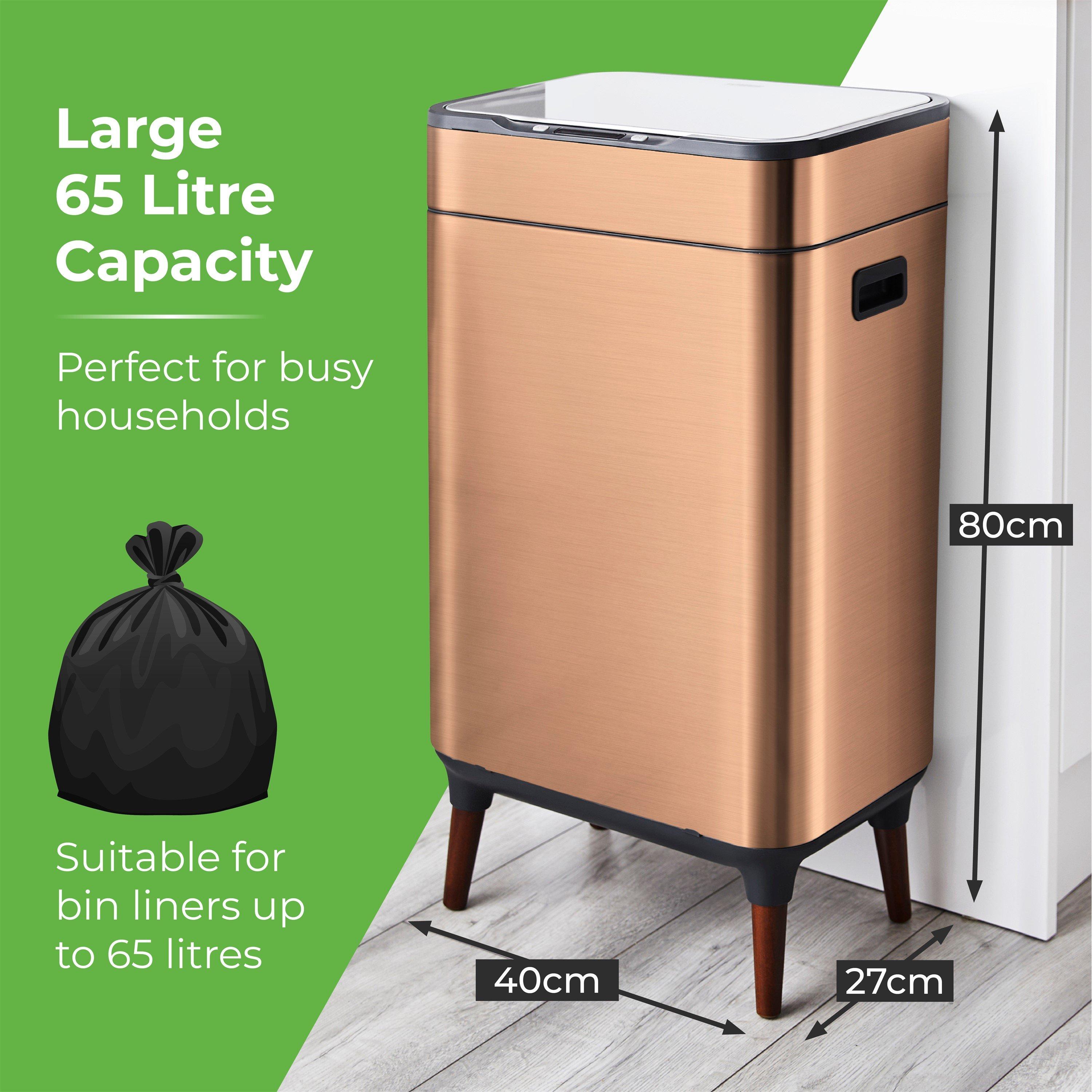 Copper - Tower - 65L Ozone Sensor Bin Copper - 4