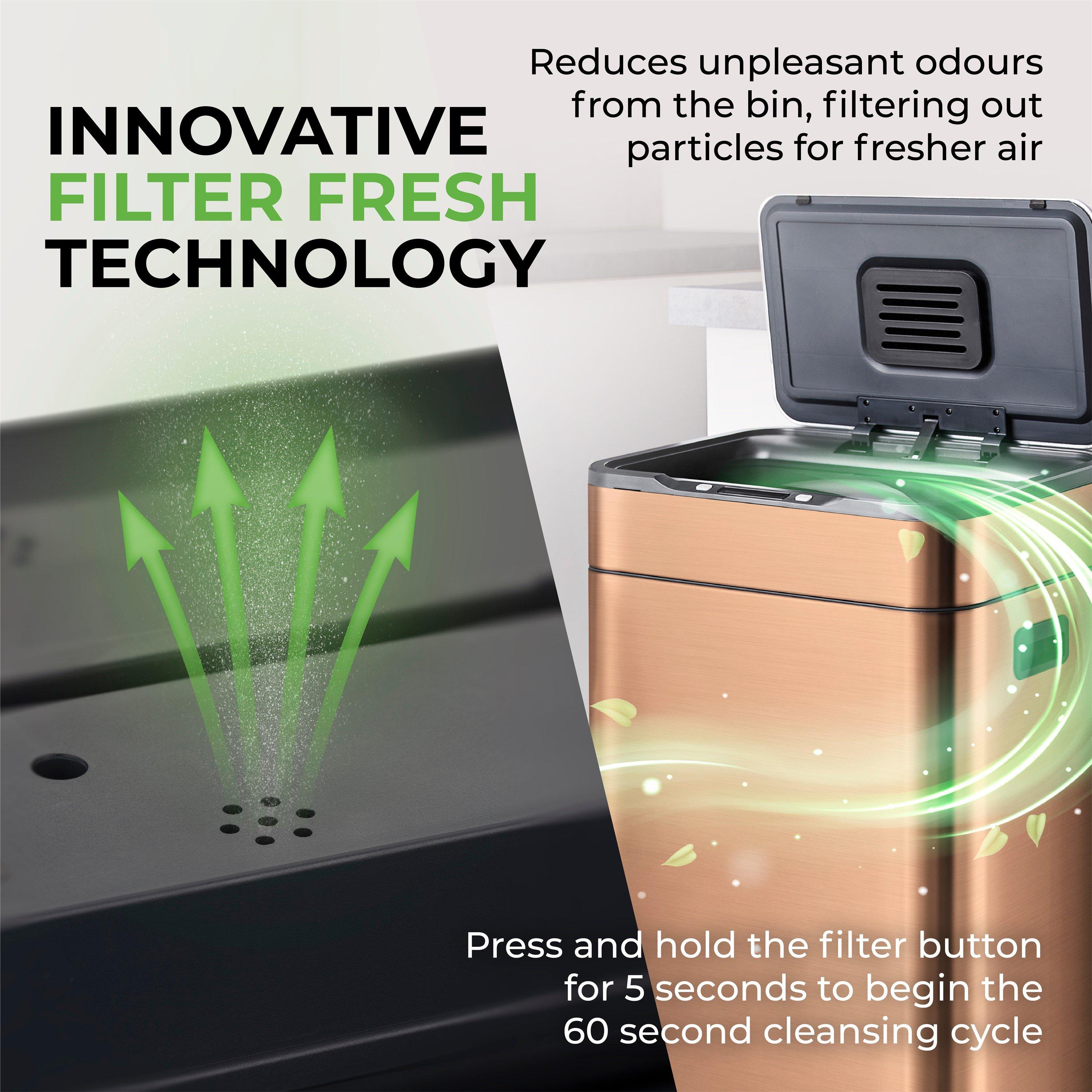 Copper - Tower - 65L Ozone Sensor Bin Copper - 6