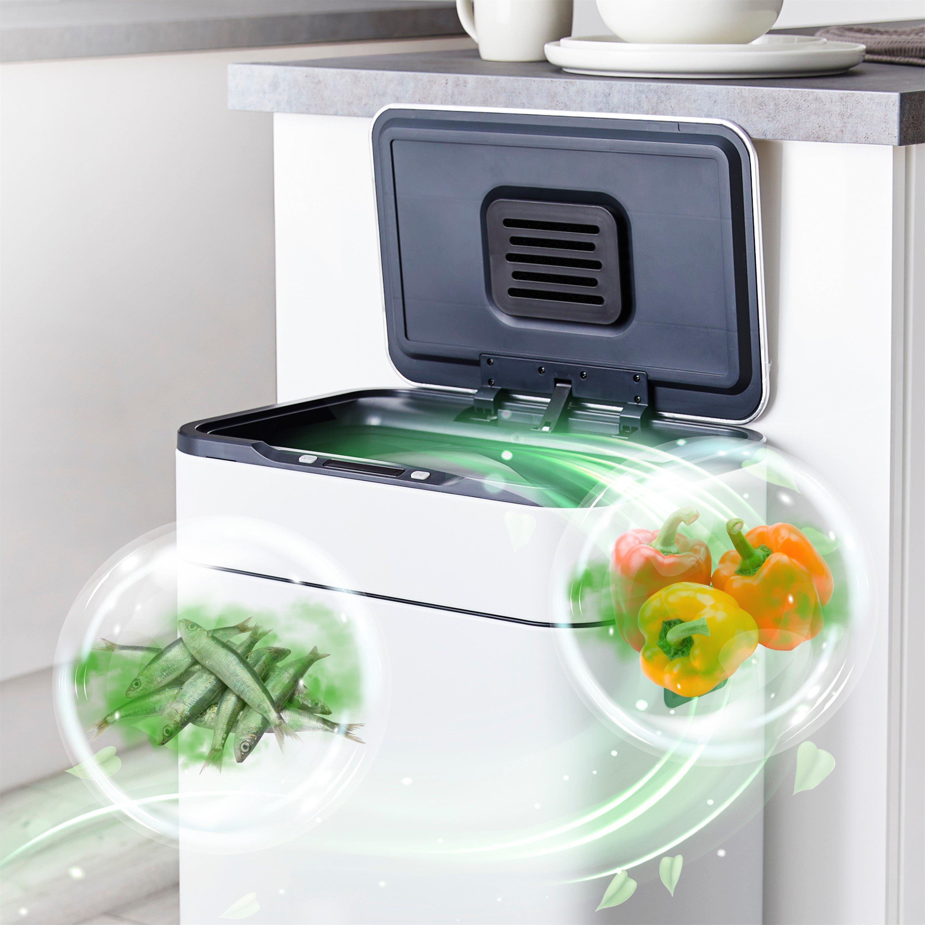 White - Tower - 60L Ozone Sensor Bin White - 2