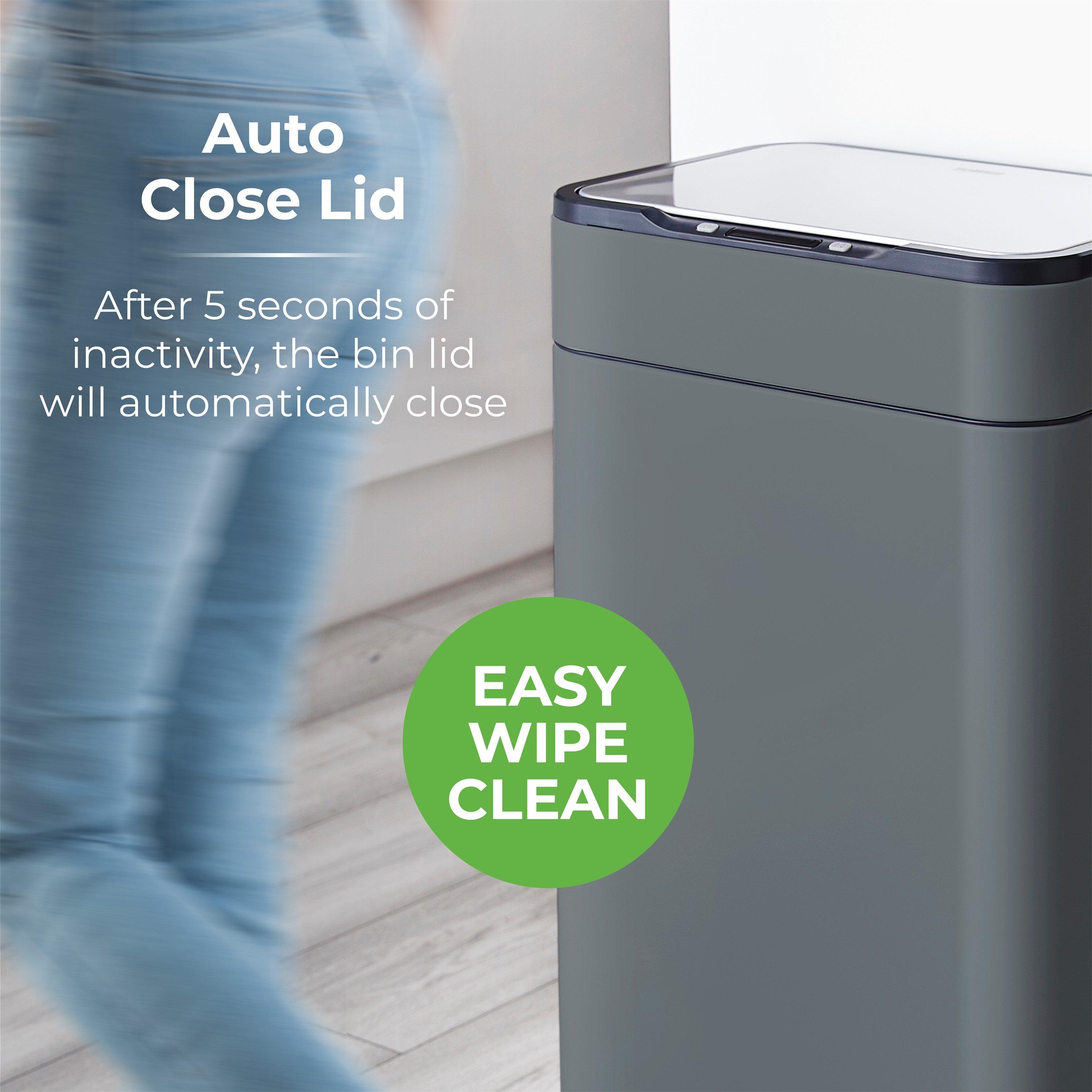 Grey - Tower - 60L Ozone Sensor Bin Grey - 8