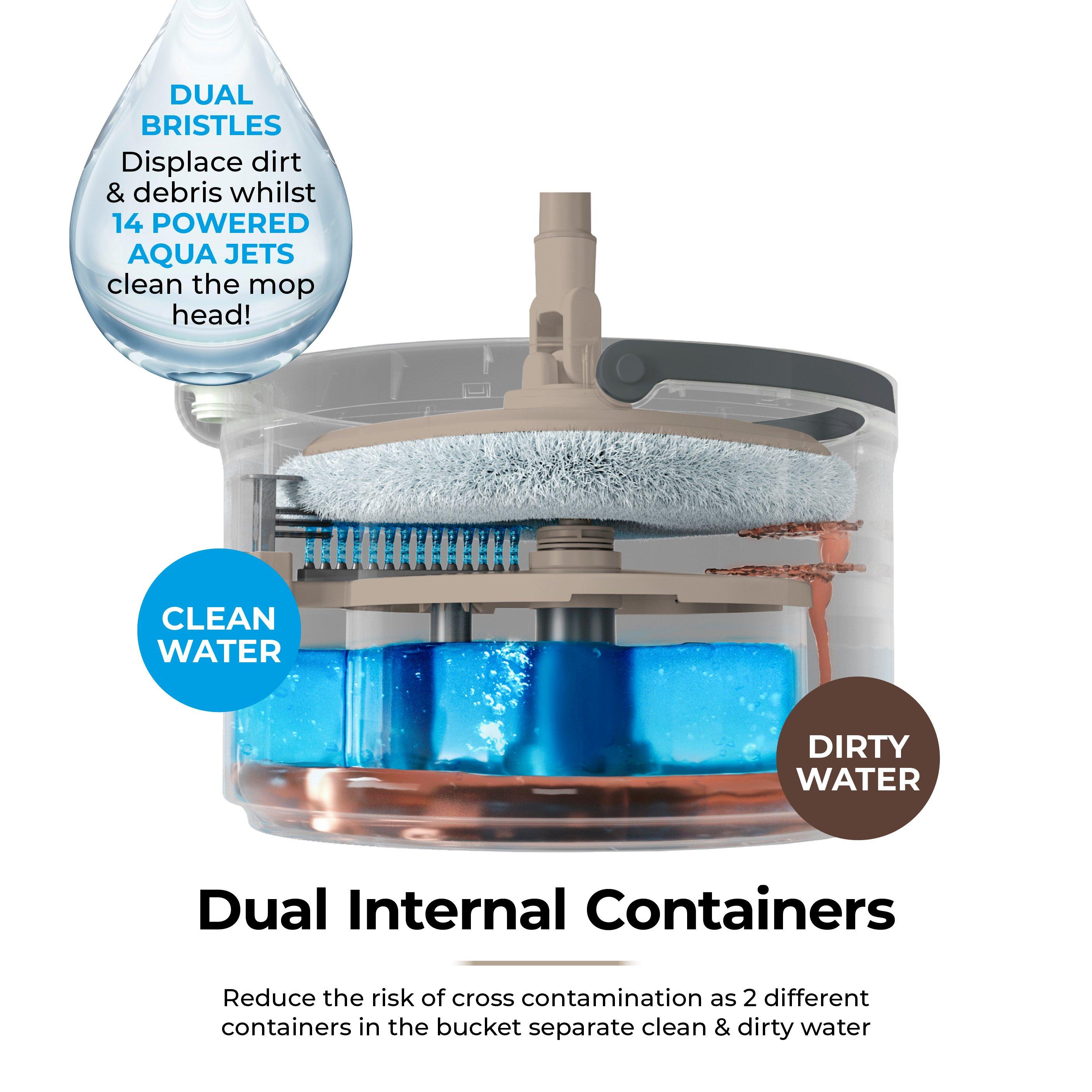 Latte - Tower - Duo Compact Spin Mop Latte and Grey - 3