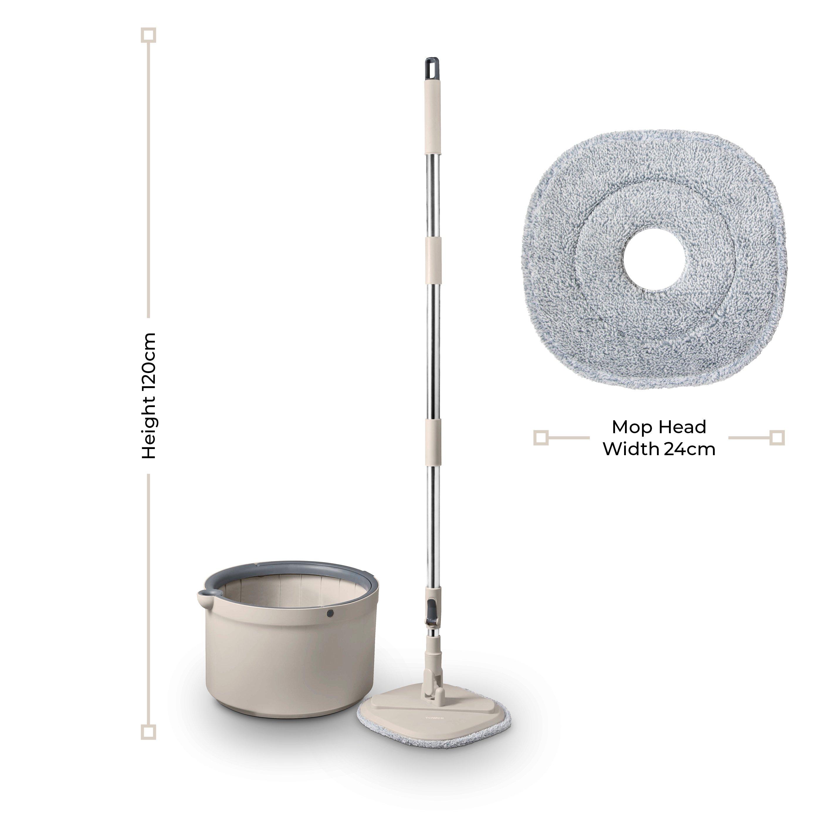 Latte - Tower - Duo Compact Spin Mop Latte and Grey - 9