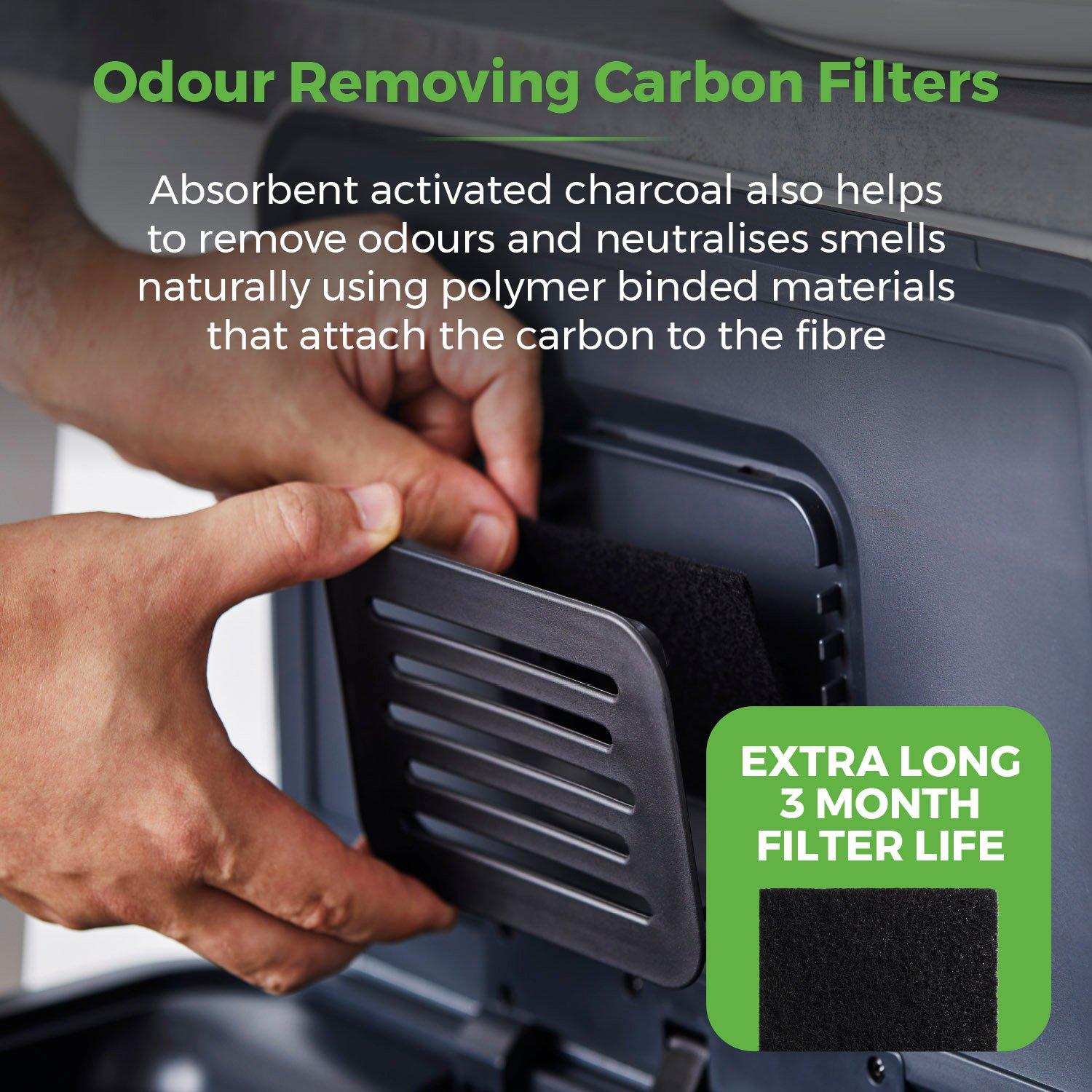 Black - Tower - 65L Ozone Sensor Bin Black - 7