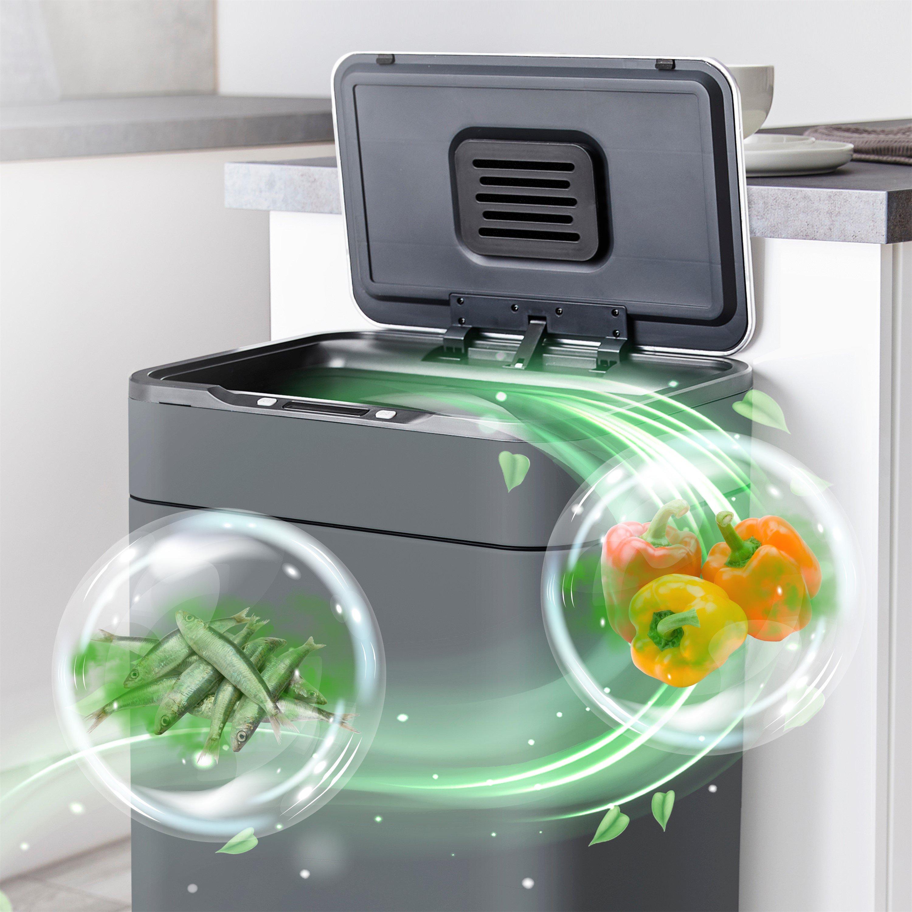 Grey - Tower - 65L Ozone Sensor Bin Grey - 2