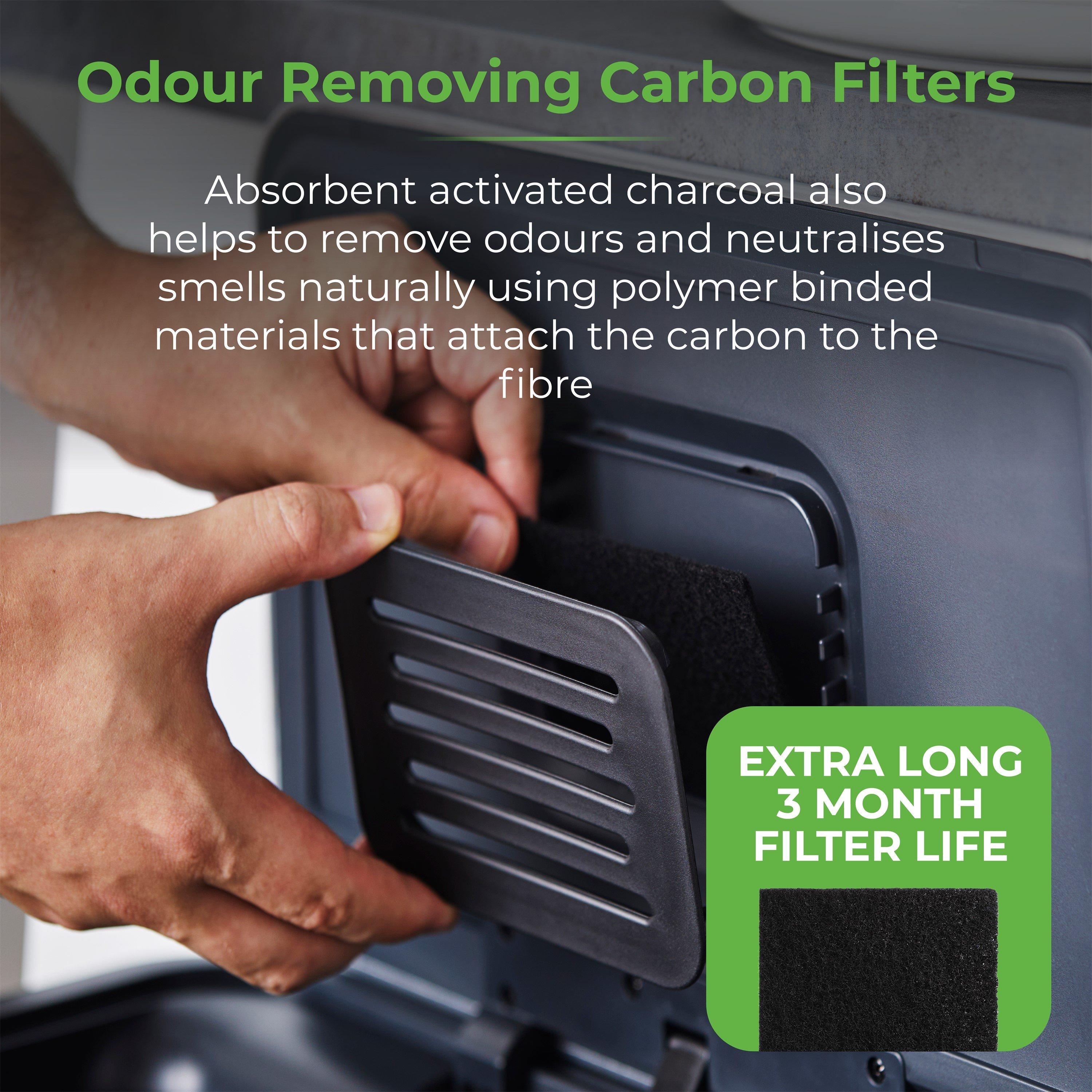 Grey - Tower - 65L Ozone Sensor Bin Grey - 7