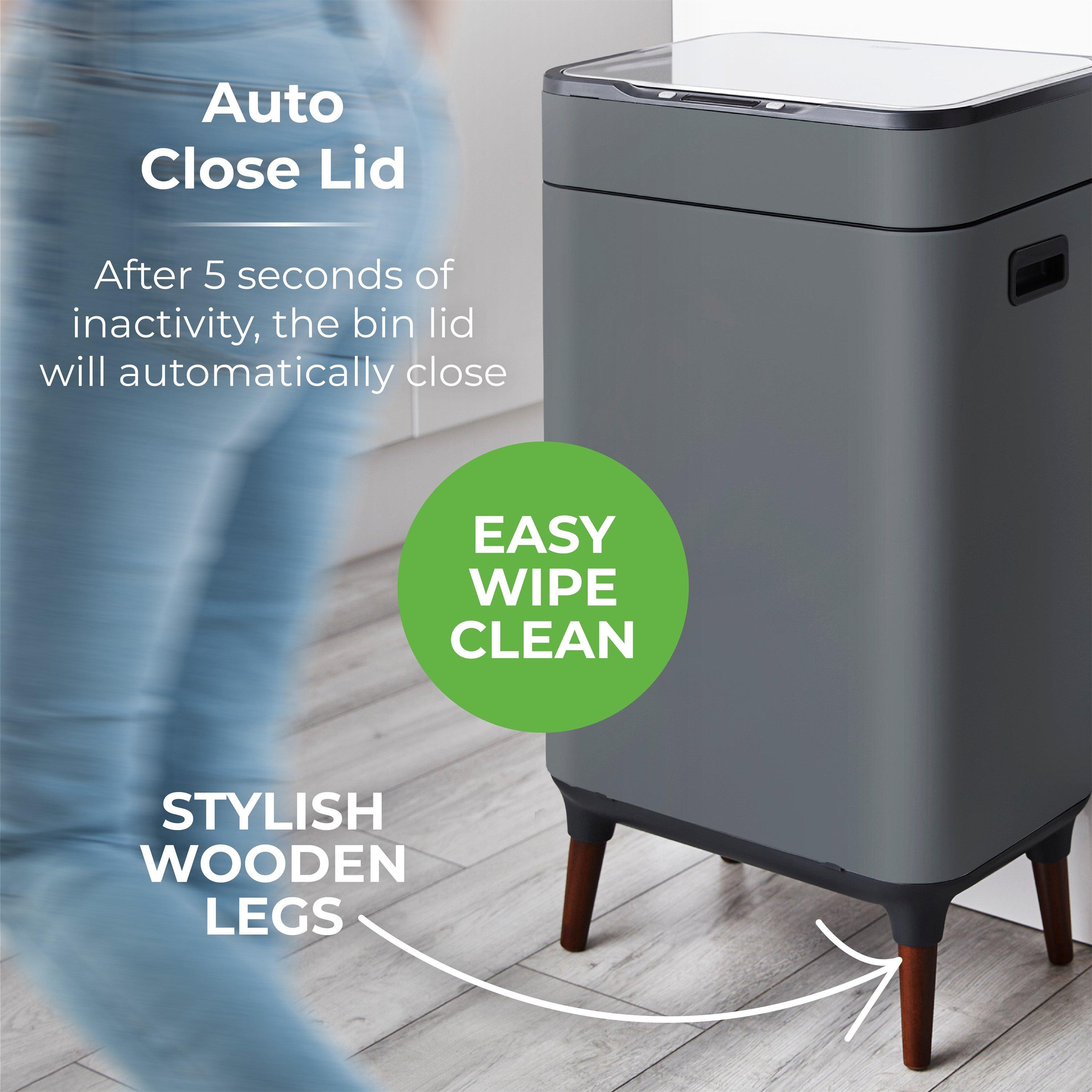 Grey - Tower - 65L Ozone Sensor Bin Grey - 8