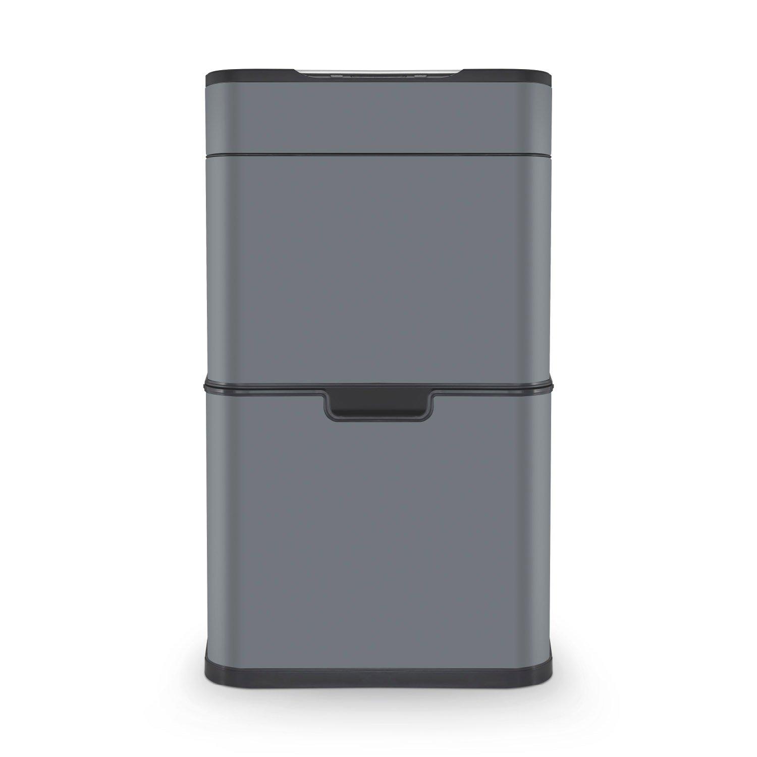 Grey - Tower - 50L Ozone Recycling Sensor Bin Grey - 1