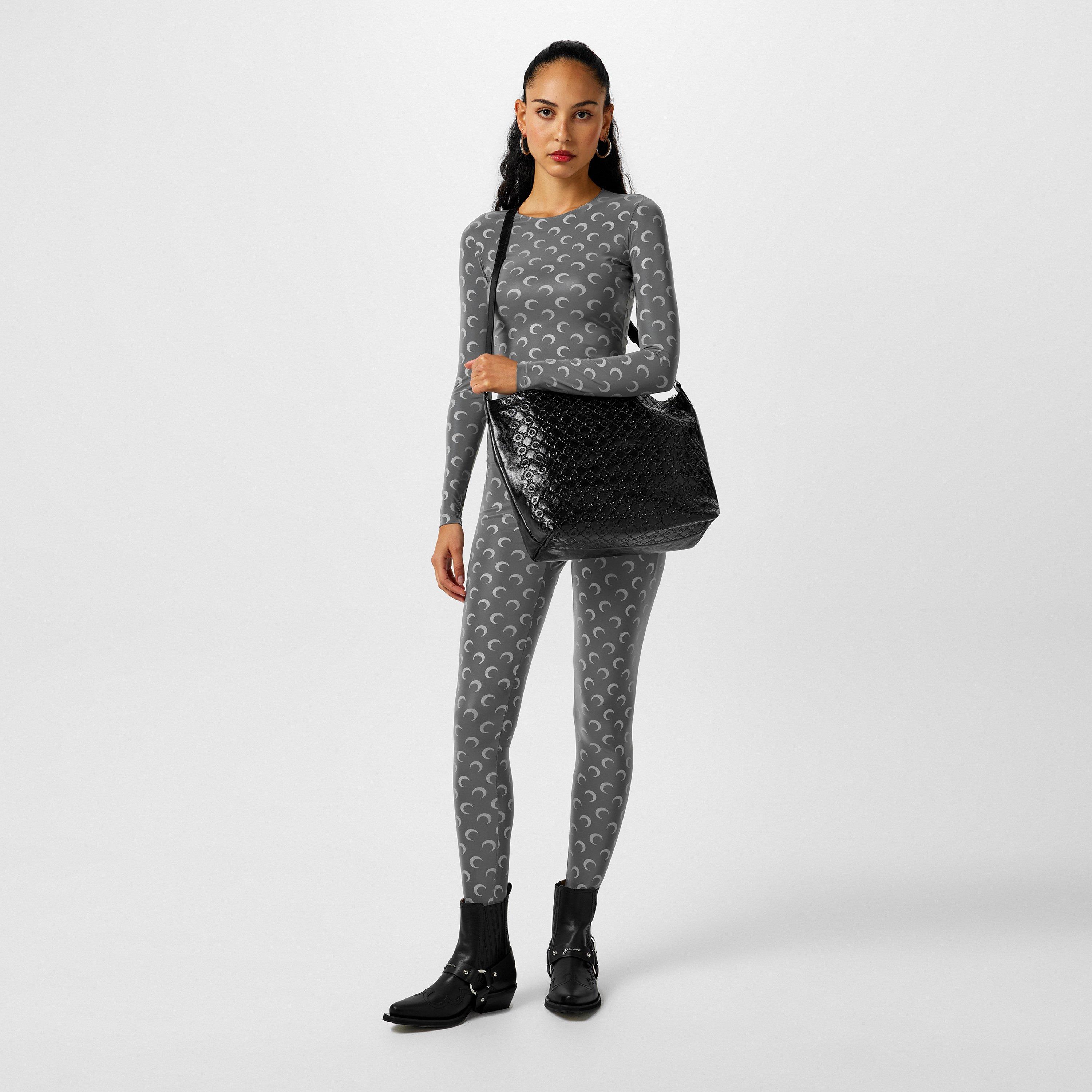 Black - Marine Serre - Women's Monogram Mail Shoulder Bag - 3