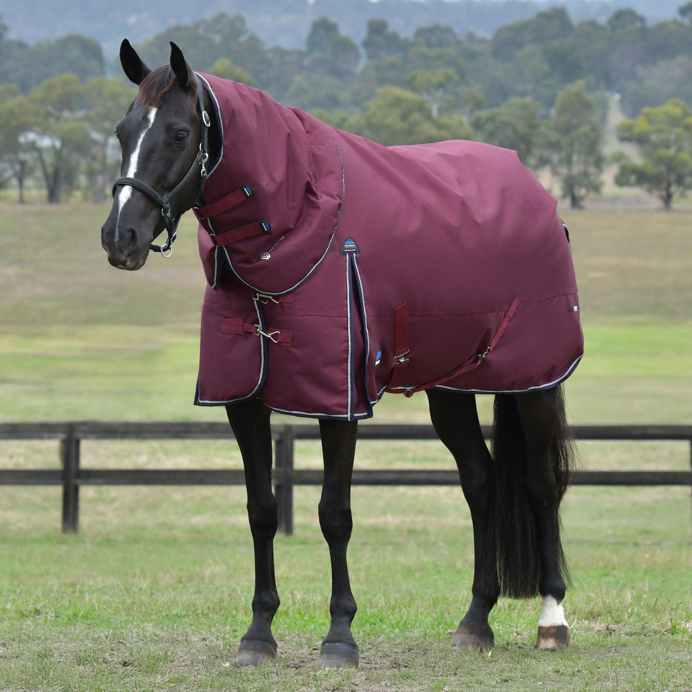 Burgundy/Navy - Weatherbeeta - Comfitec Essential Detach-A-Neck 220g Burgundy Navy - 1