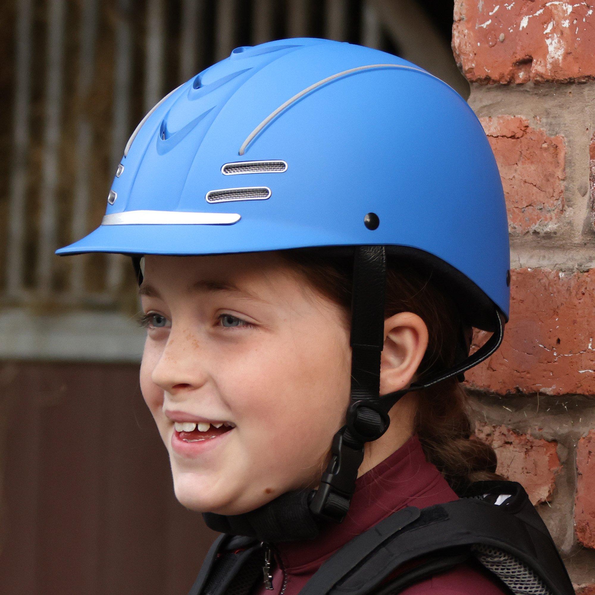 Blue - John Whitaker - Whitaker Club Young Rider Helmet - 6