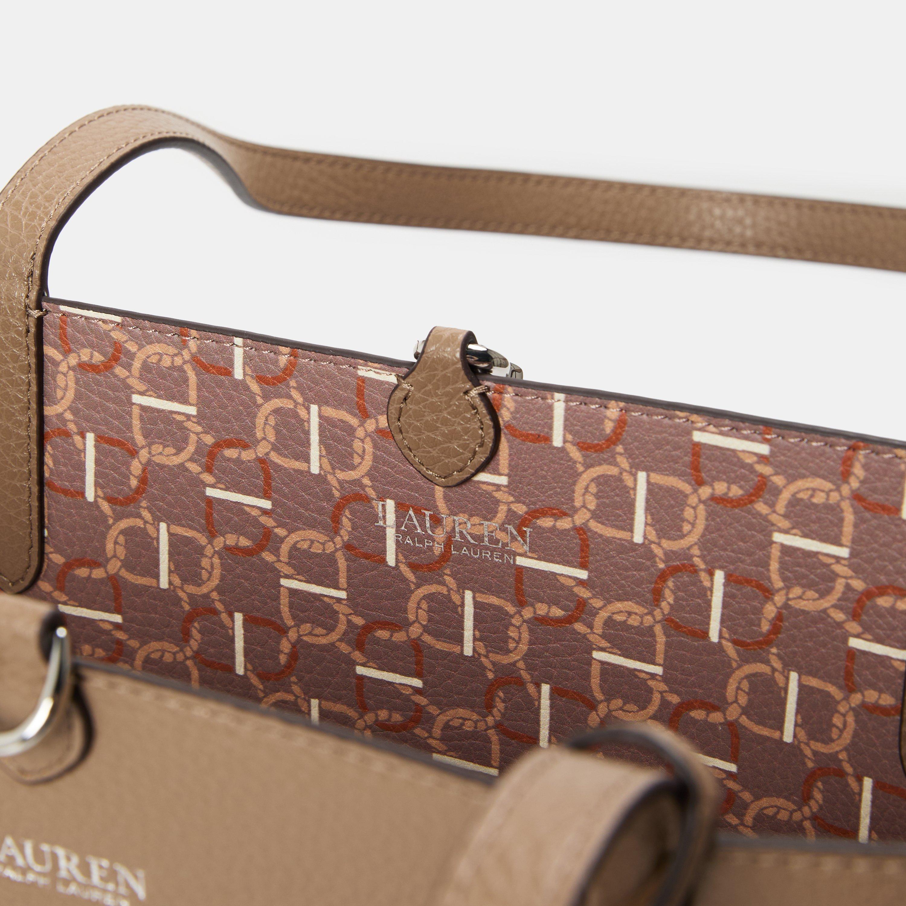 Taupe - Lauren by Ralph Lauren - Women's Reversible Leather Tote Bag - 5