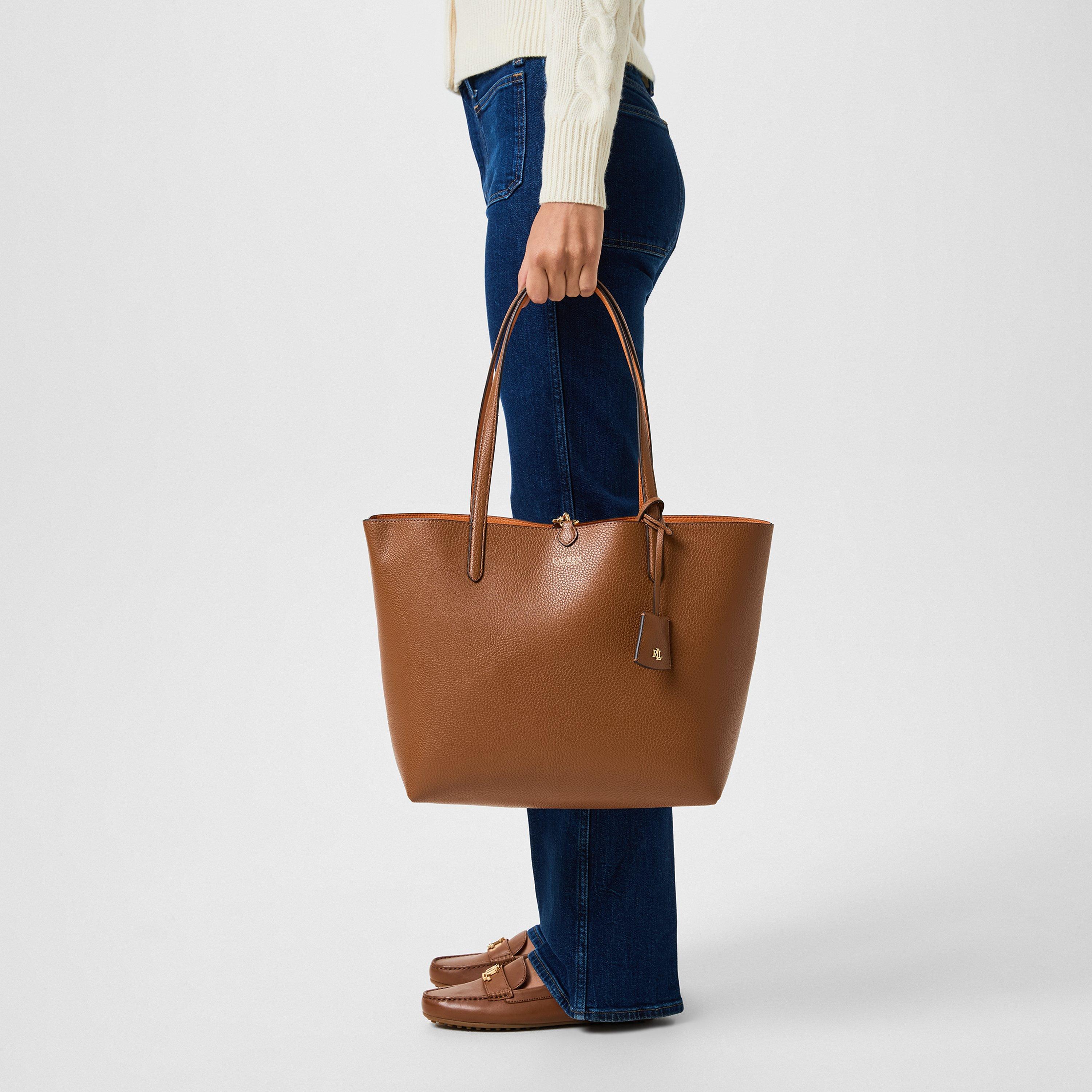 LaurenTan/Orang - Lauren by Ralph Lauren - Women's Reversible Leather Tote Bag - 2