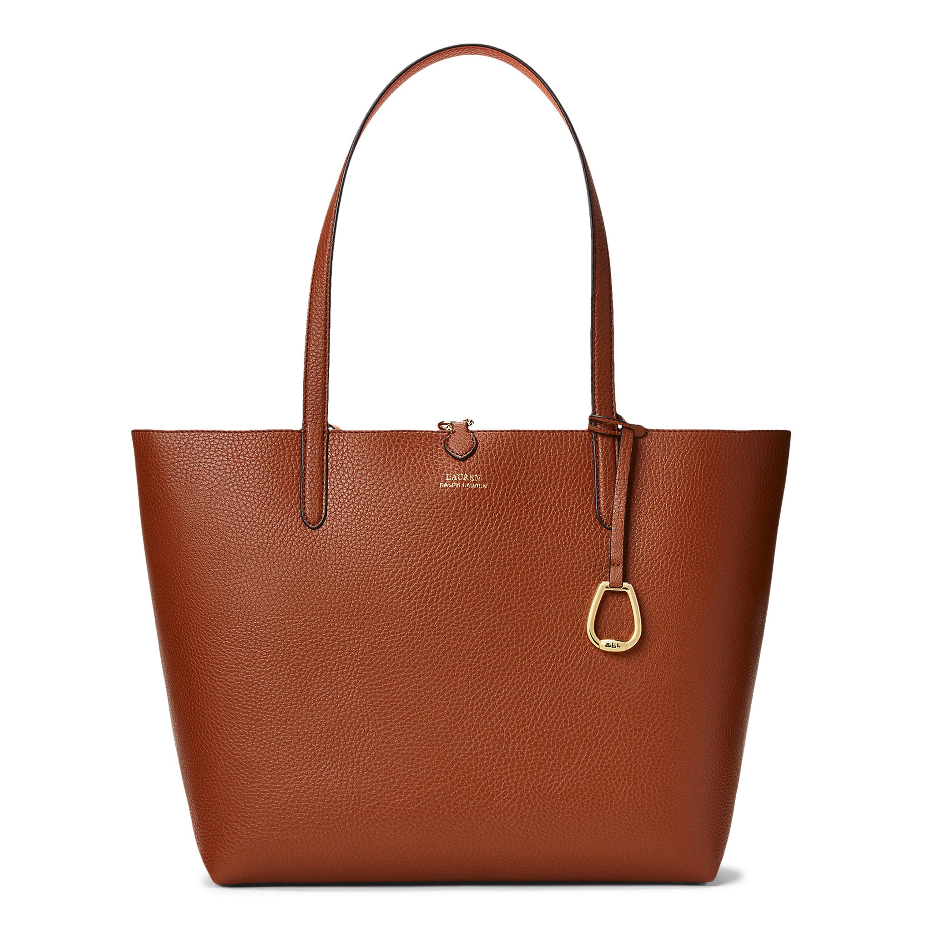 LaurenTan/Orang - Lauren by Ralph Lauren - Women's Reversible Leather Tote Bag - 4