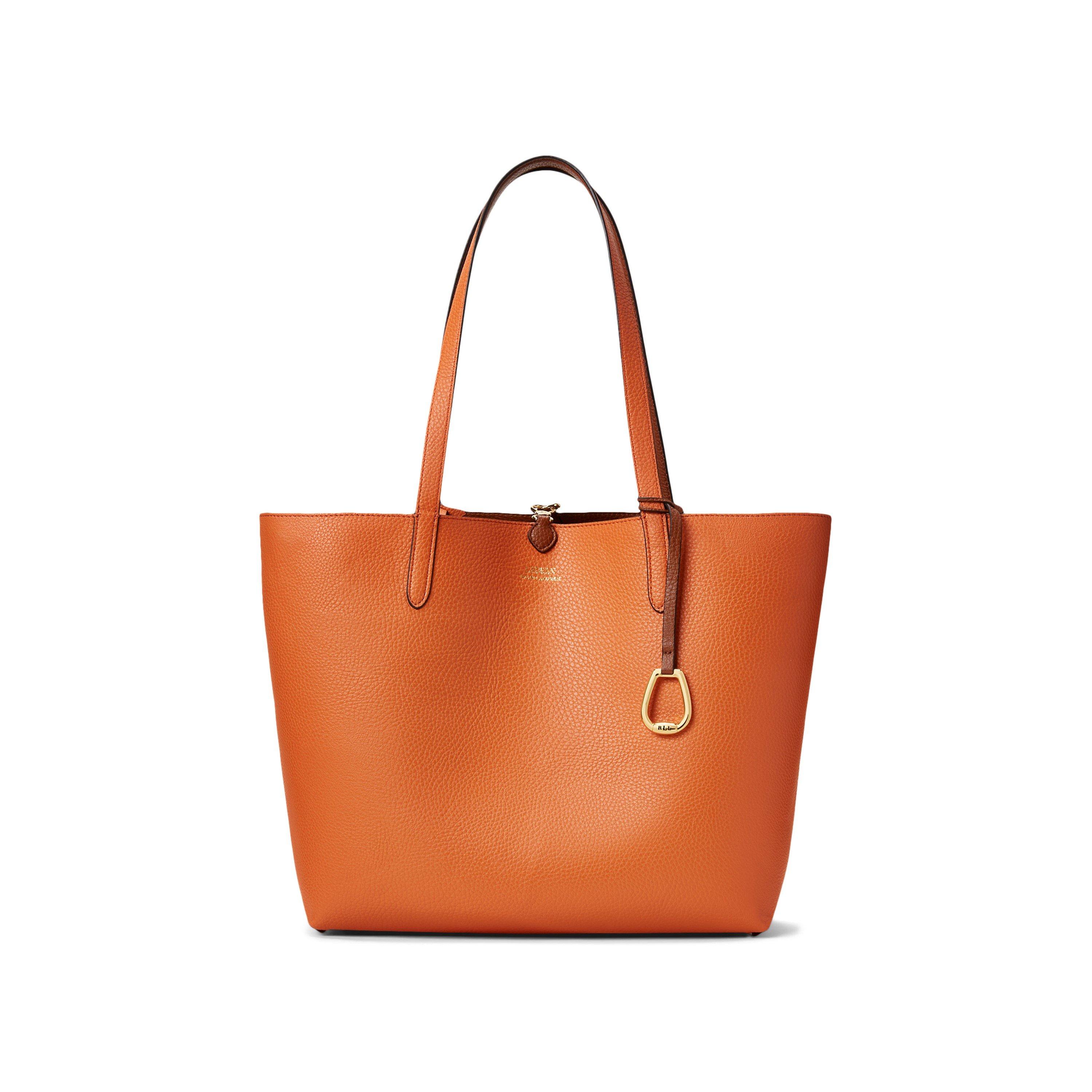 LaurenTan/Orang - Lauren by Ralph Lauren - Women's Reversible Leather Tote Bag - 6