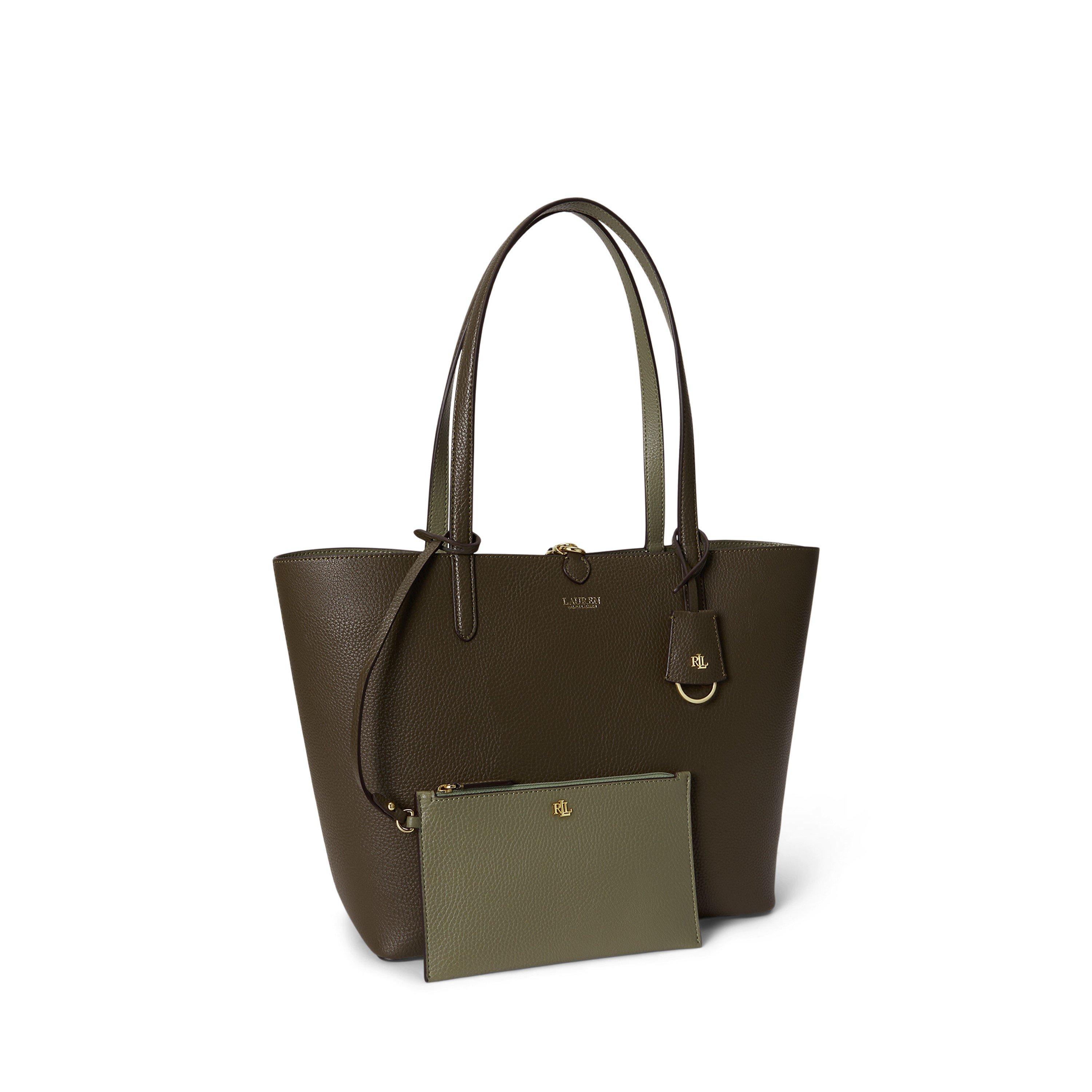 BOTANIC GREEN - Lauren by Ralph Lauren - Women's Reversible Leather Tote Bag - 2