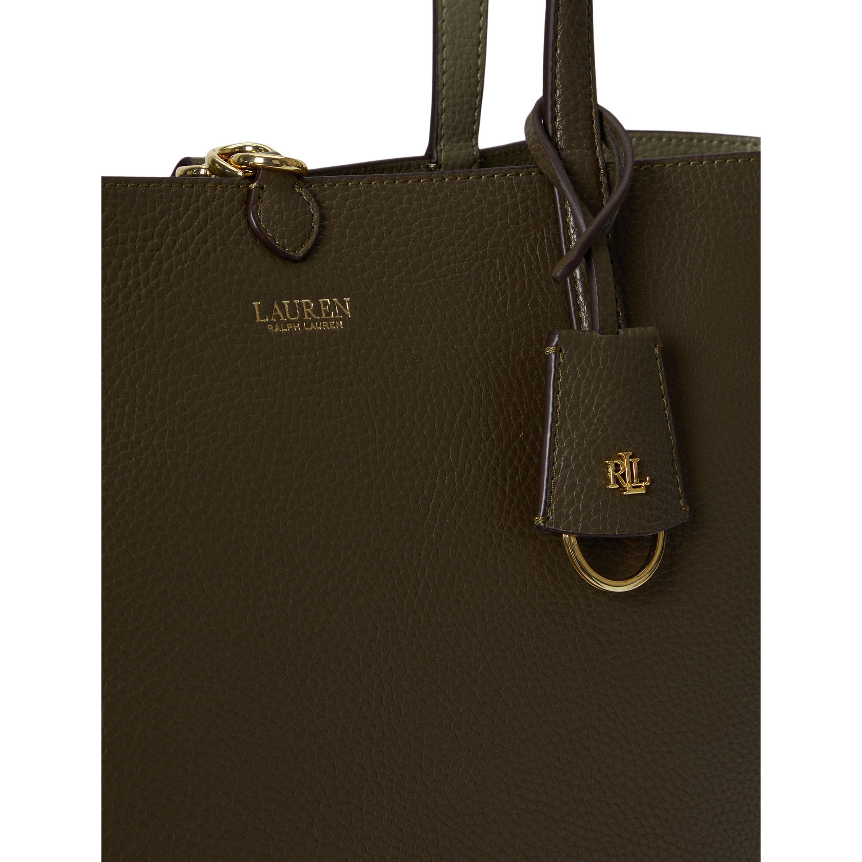 BOTANIC GREEN - Lauren by Ralph Lauren - Women's Reversible Leather Tote Bag - 5