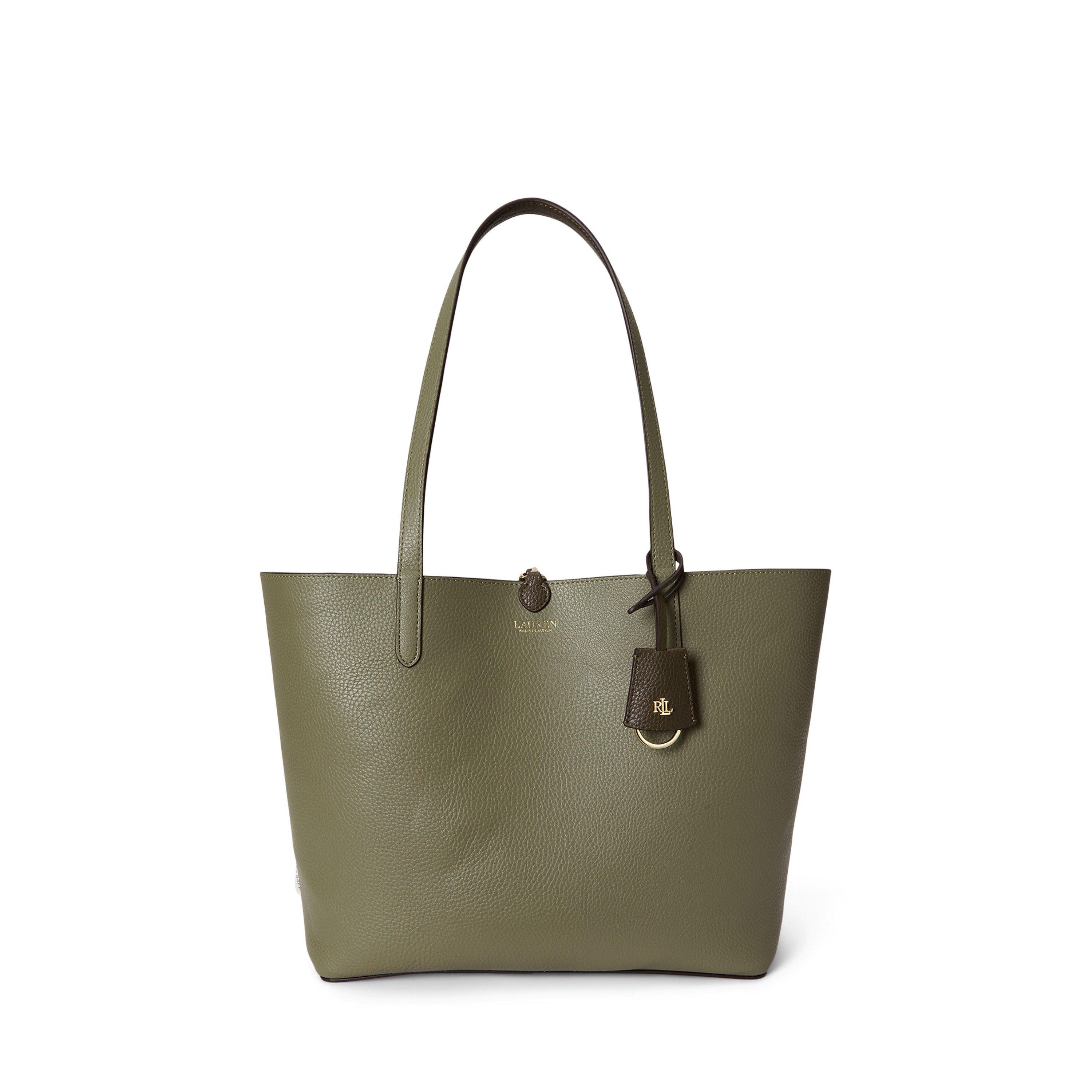 BOTANIC GREEN - Lauren by Ralph Lauren - Women's Reversible Leather Tote Bag - 6