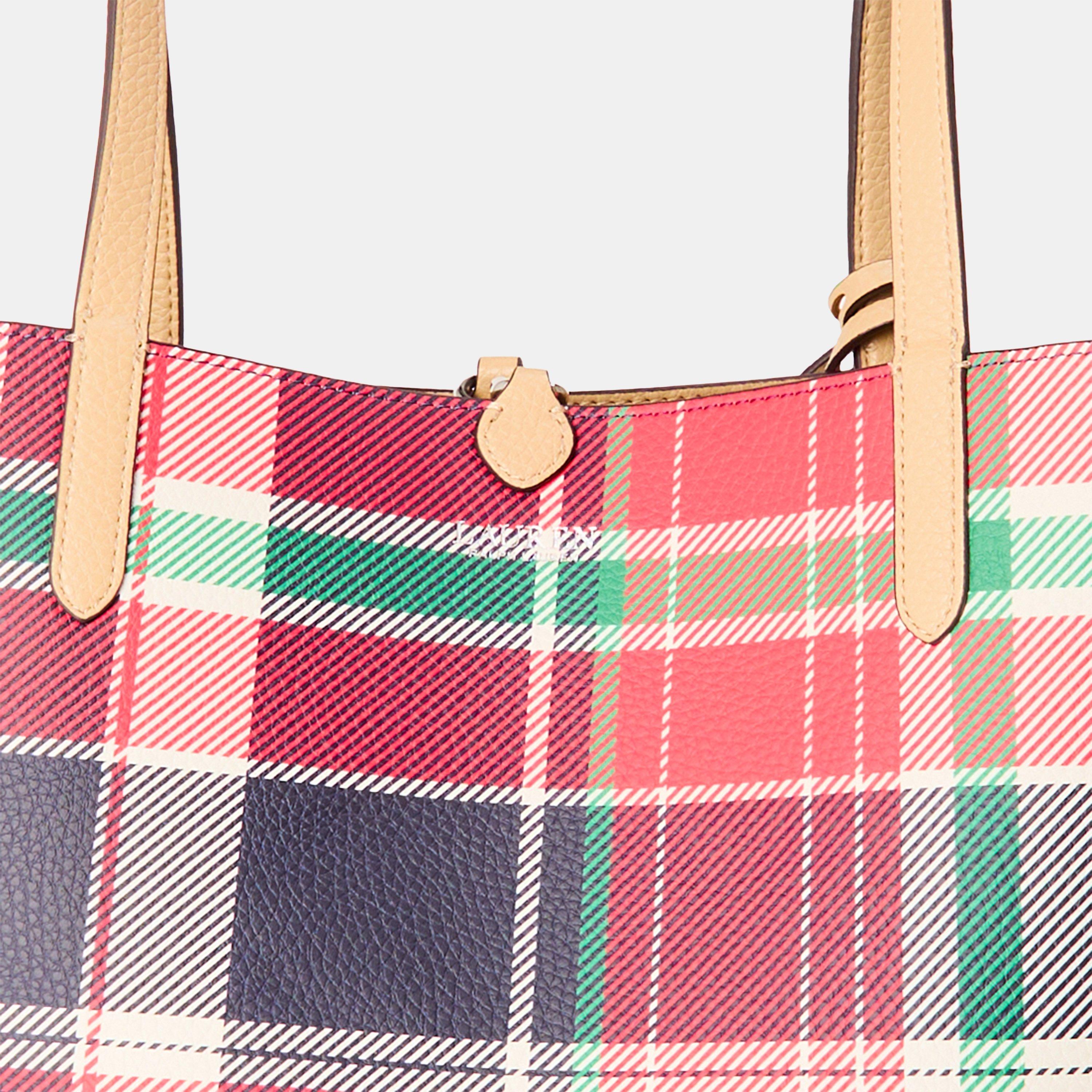 Sand/Sunset - Lauren by Ralph Lauren - Women's Reversible Leather Tote Bag - 4